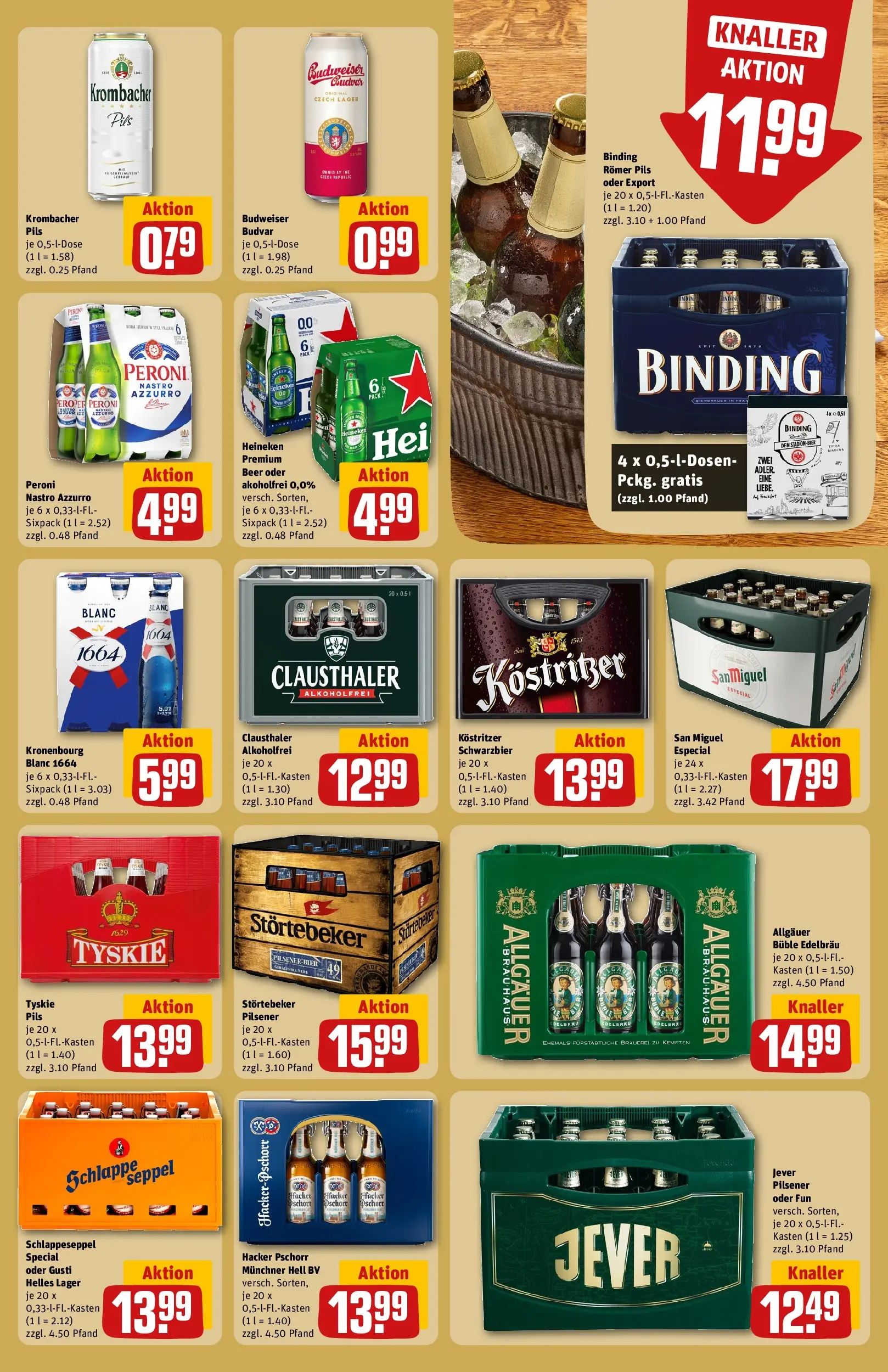REWE Prospekt ab 16.02.2026 zum Blättern » Angebote | Seite: 21 | Produkte: Heineken, Jever, Krombacher, Budweiser