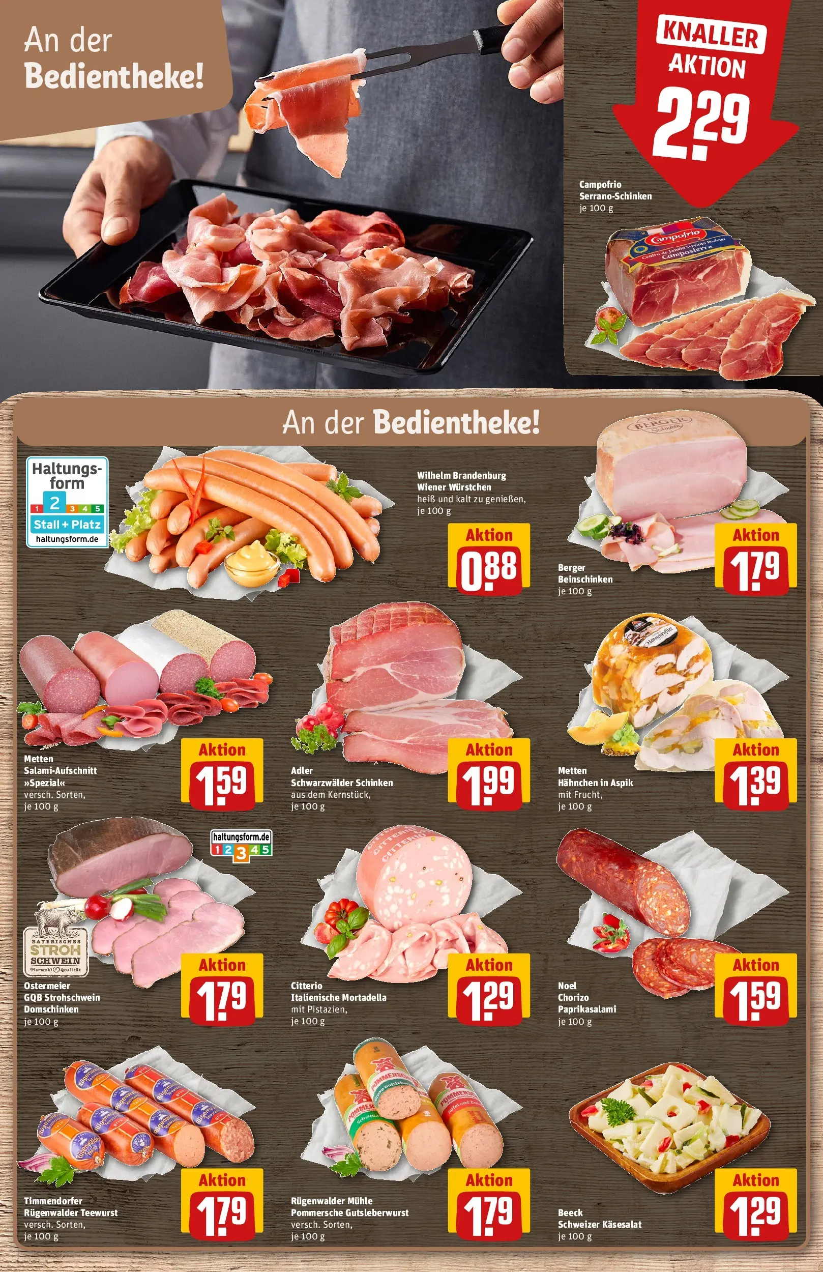 REWE Prospekt ab 16.02.2026 zum Blättern » Angebote | Seite: 14 | Produkte: Mühle, Hahnchen, Salami, Schinken
