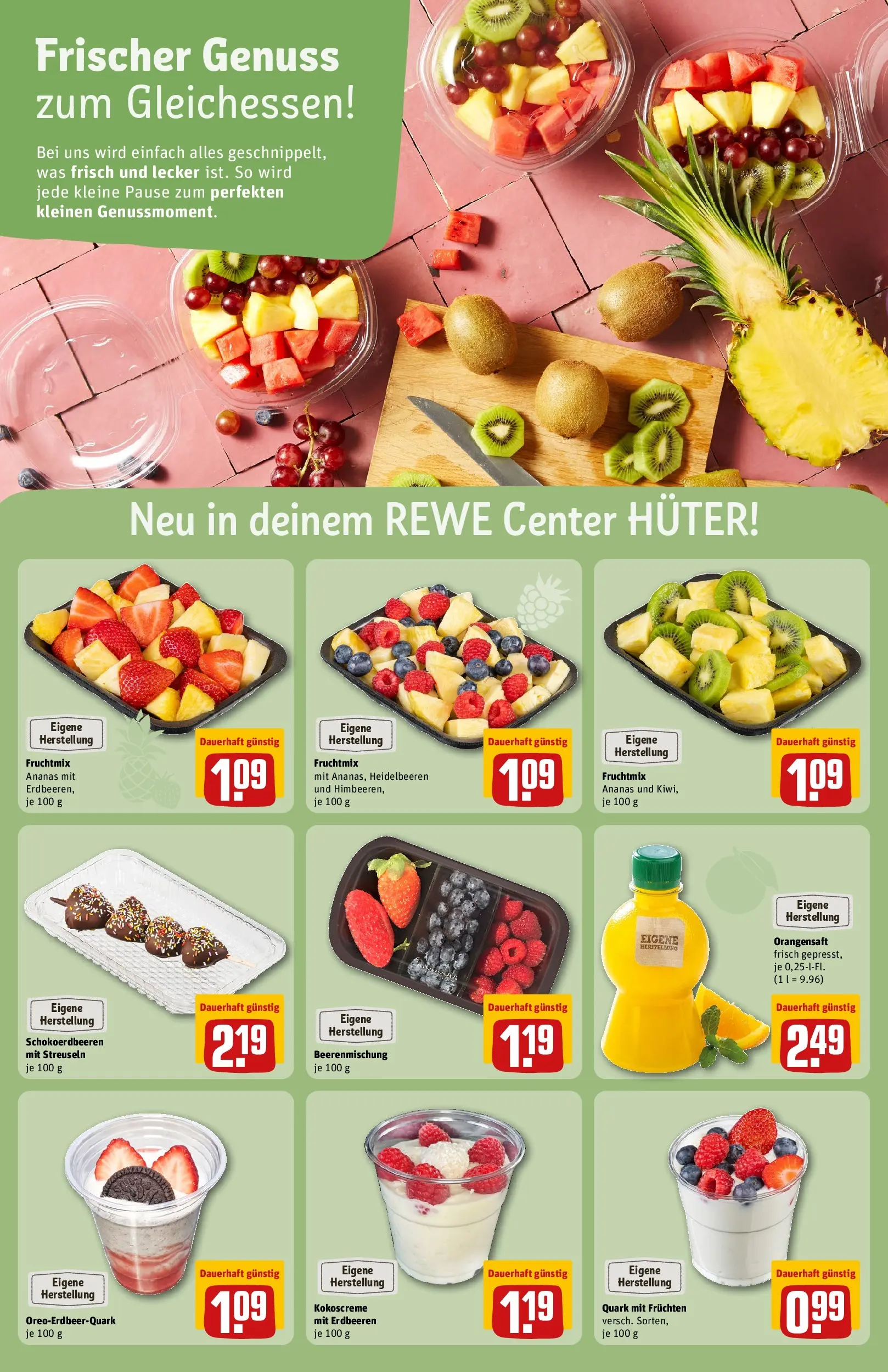 REWE Prospekt ab 16.02.2026 zum Blättern » Angebote | Seite: 10 | Produkte: Ananas, Orangensaft, Heidelbeeren, Erdbeeren