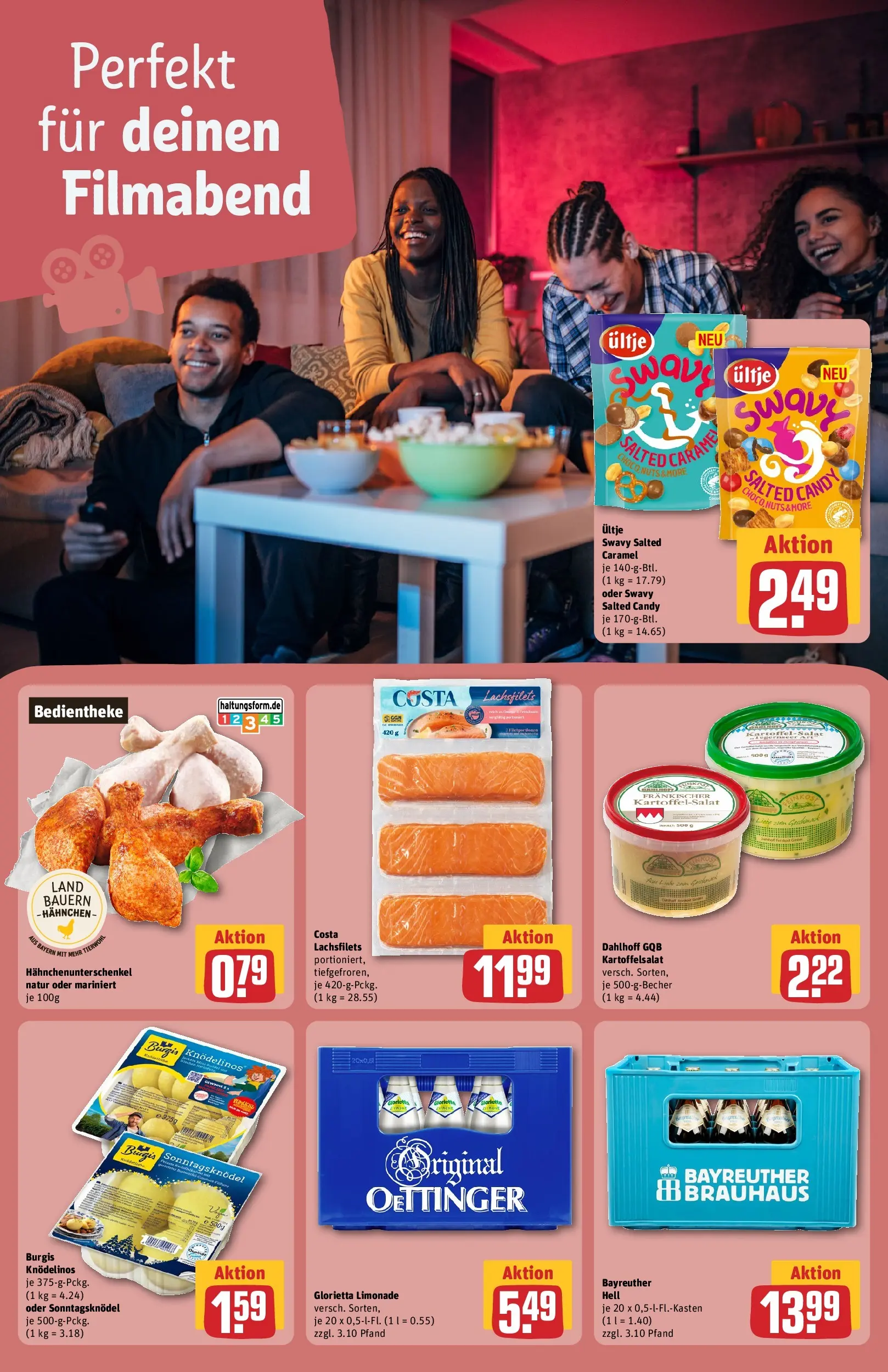 REWE Prospekt ab 16.02.2026 zum Blättern » Angebote | Seite: 35 | Produkte: Bayreuther hell, Hahnchen, Limonade, Oettinger