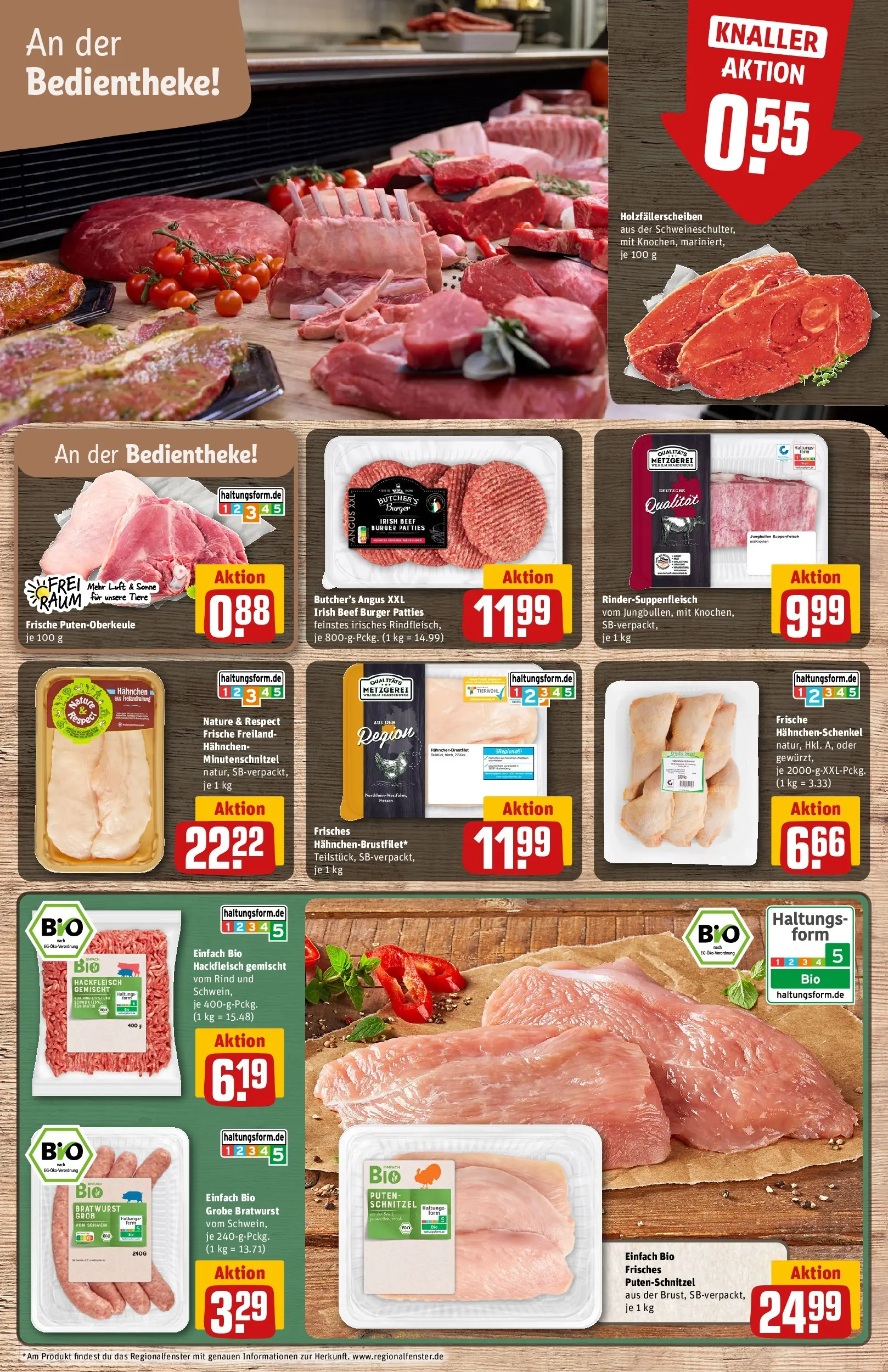 REWE Prospekt ab 16.02.2026 zum Blättern » Angebote | Seite: 12 | Produkte: Hahnchen, Bratwurst, Schnitzel, Hackfleisch