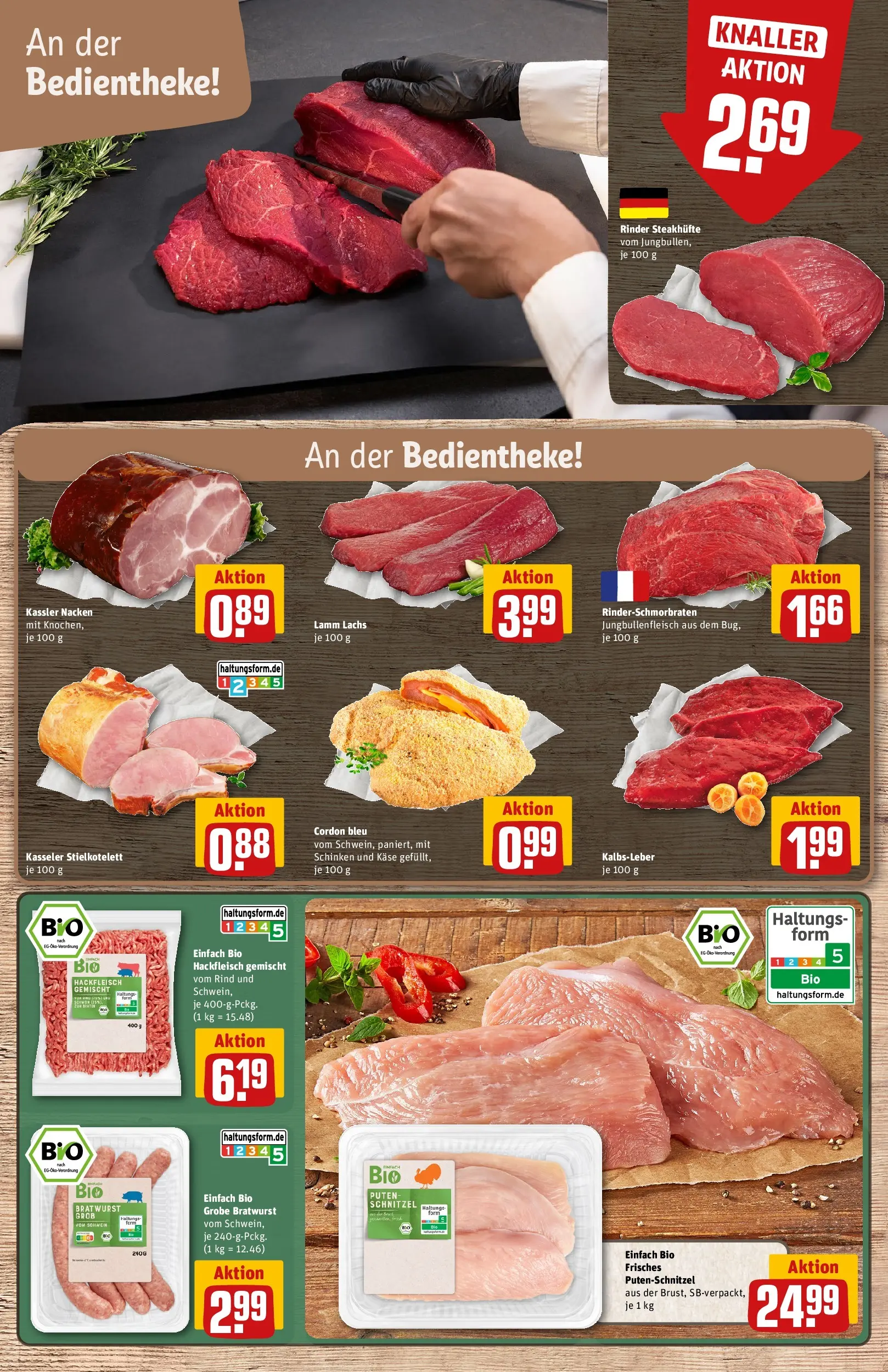 REWE Prospekt ab 16.02.2026 zum Blättern » Angebote | Seite: 14 | Produkte: Bratwurst, Schnitzel, Schinken, Steak