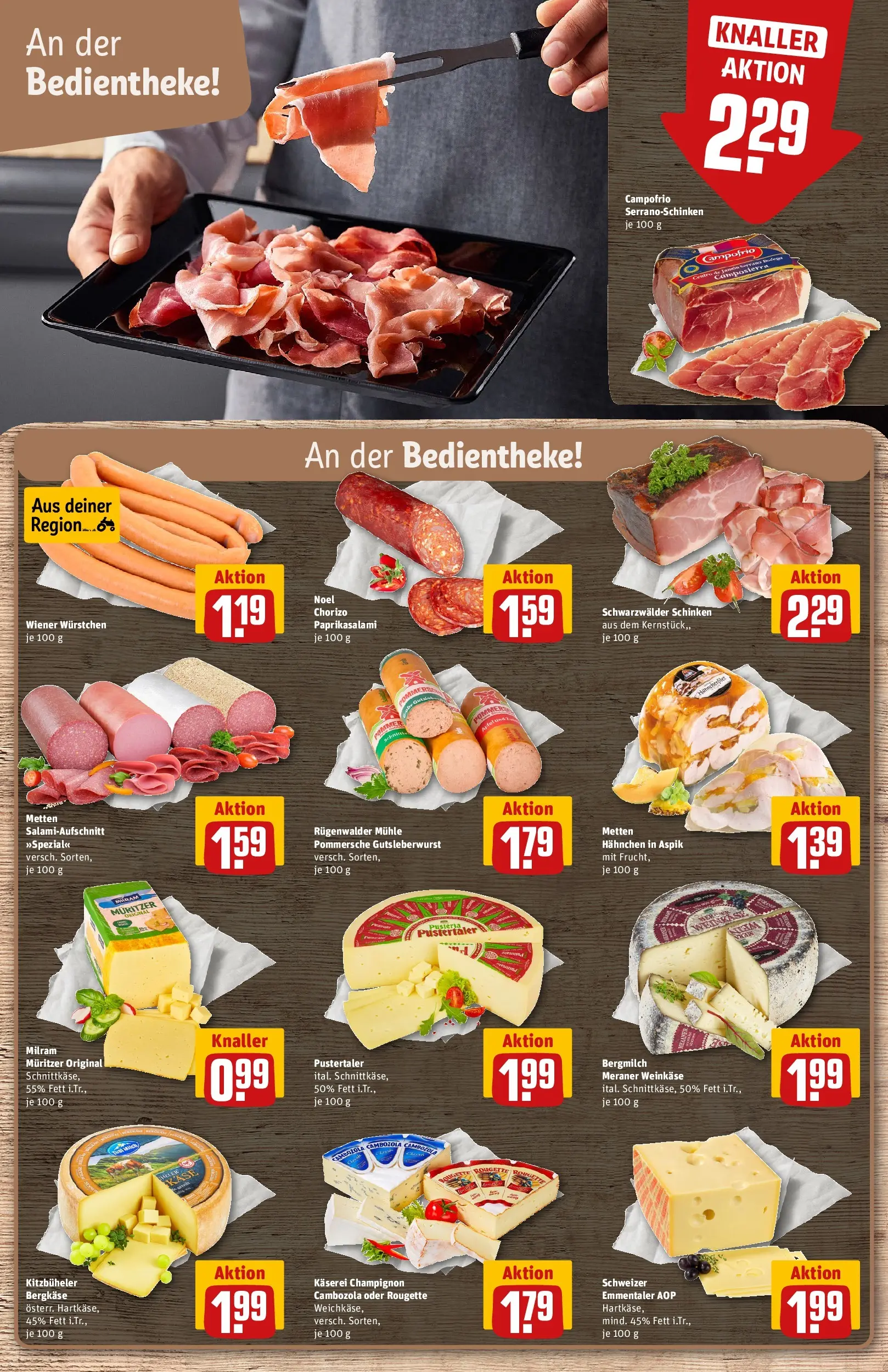 REWE Prospekt ab 16.02.2026 zum Blättern » Angebote | Seite: 16 | Produkte: Mühle, Hahnchen, Wiener wurstchen, Salami