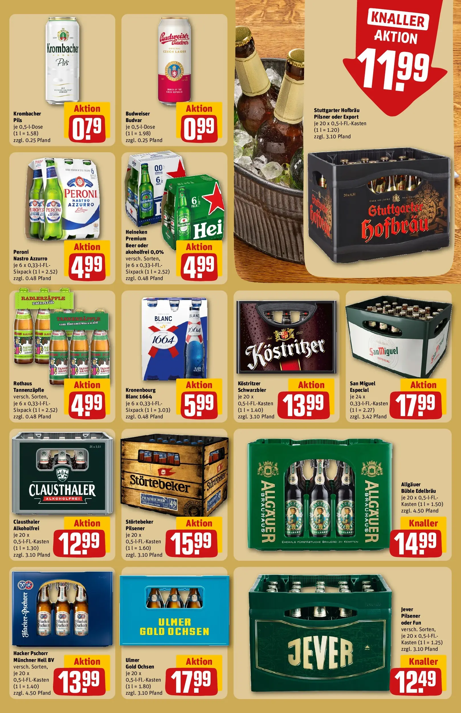 REWE Prospekt ab 16.02.2026 zum Blättern » Angebote | Seite: 21 | Produkte: Bier, Jever, Krombacher, Budweiser