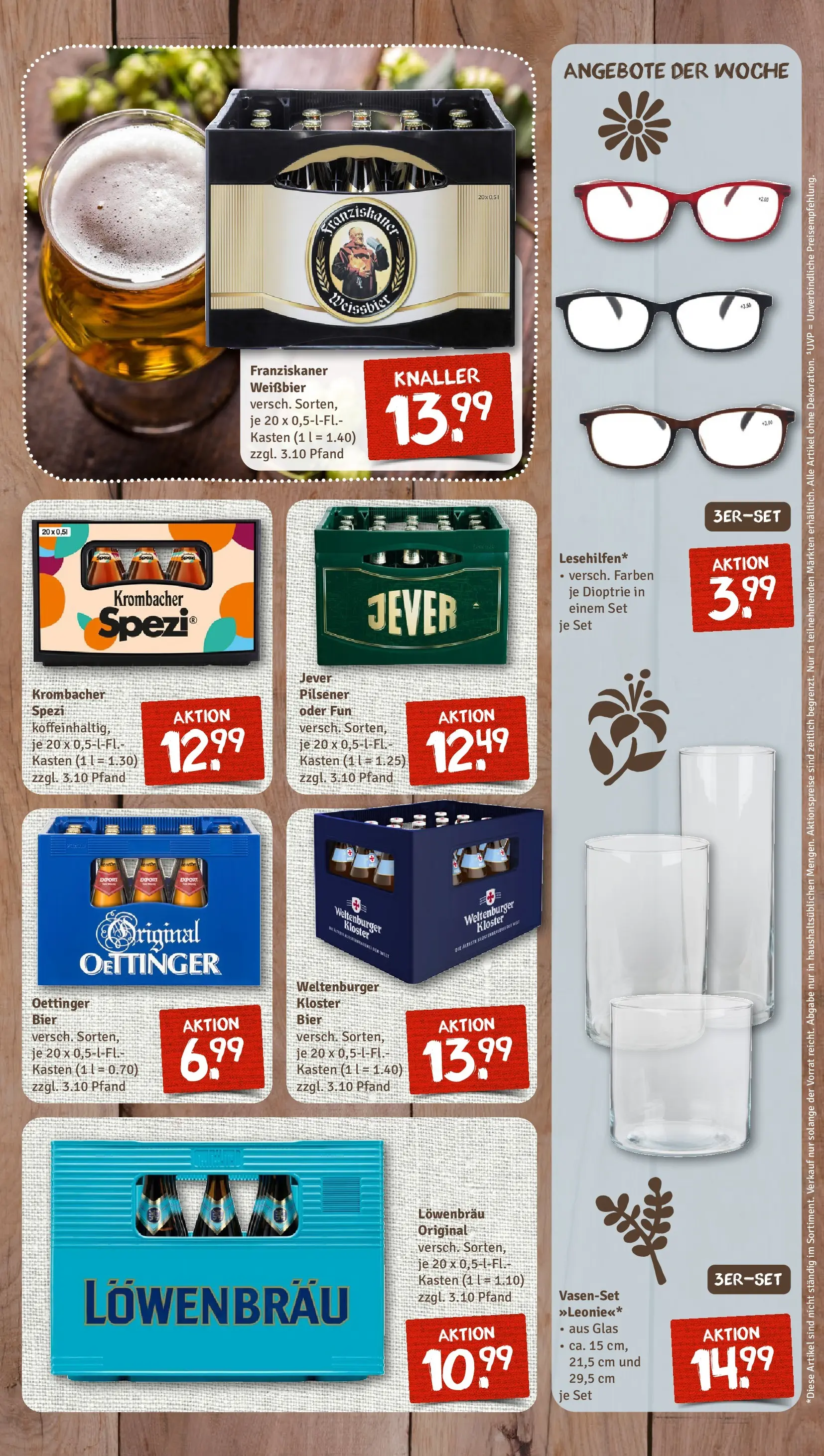 REWE Prospekt ab 16.02.2026 zum Blättern » Angebote | Seite: 7 | Produkte: Franziskaner, Bier, Vase, Oettinger