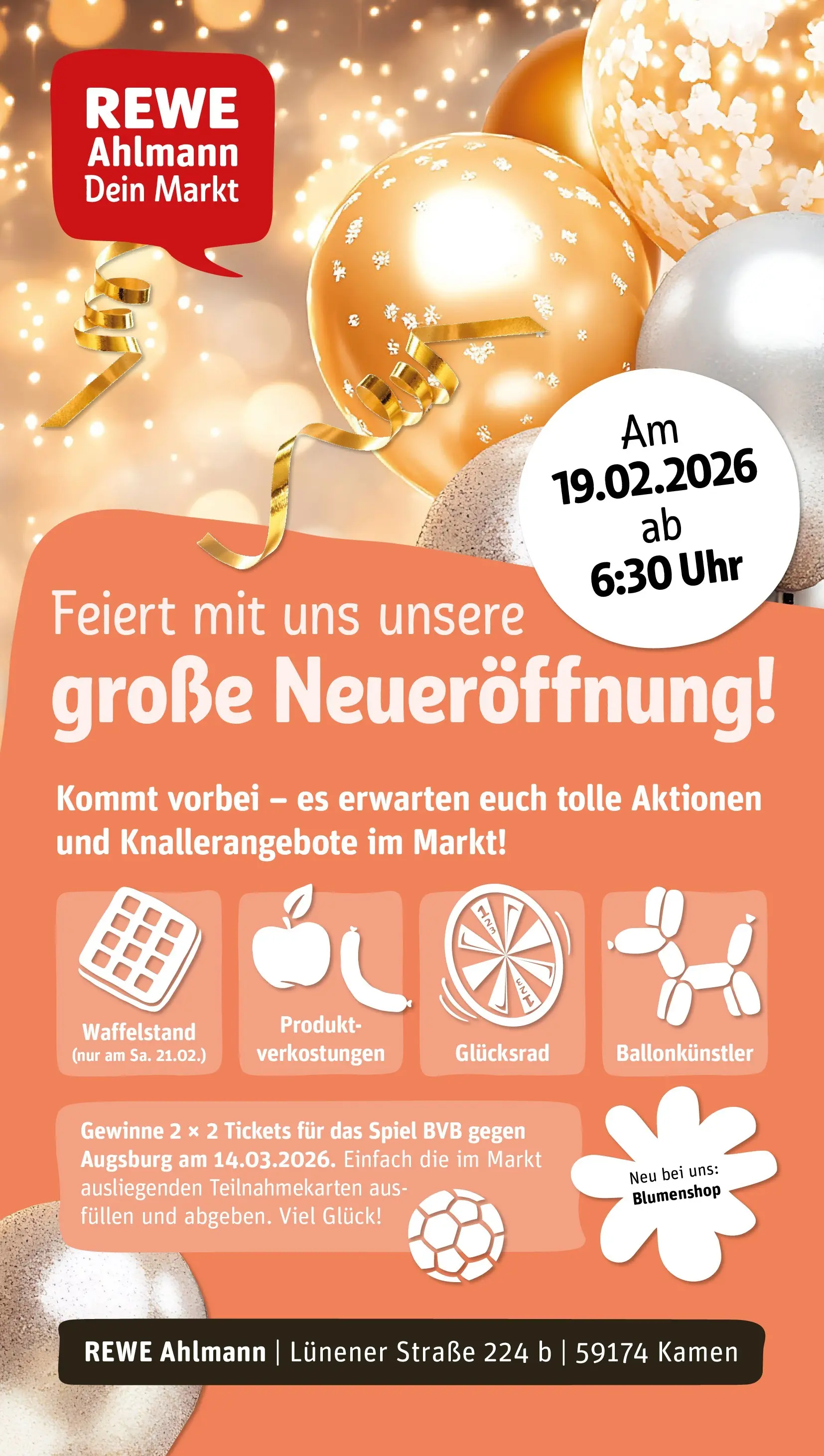 REWE Prospekt ab 16.02.2026 zum Blättern » Angebote | Seite: 1 | Produkte: Spiel, Uhr