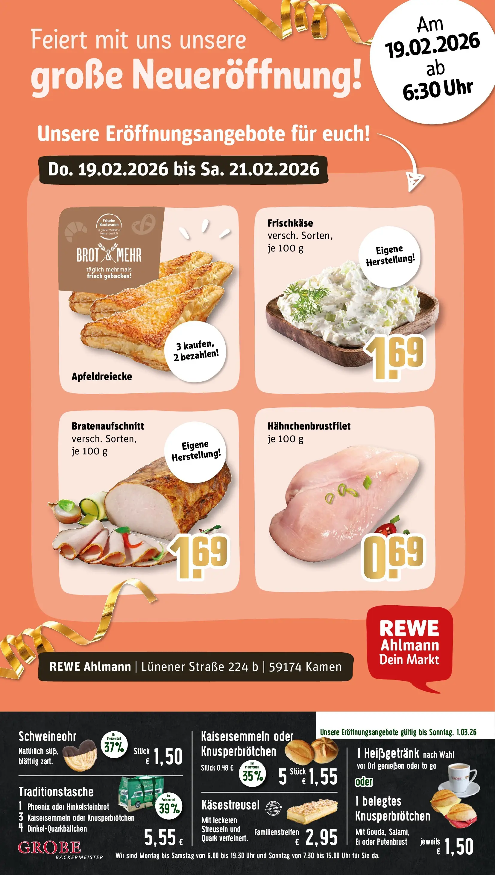 REWE Prospekt ab 16.02.2026 zum Blättern » Angebote | Seite: 2 | Produkte: Quark, Apple, Uhr, Frischkase