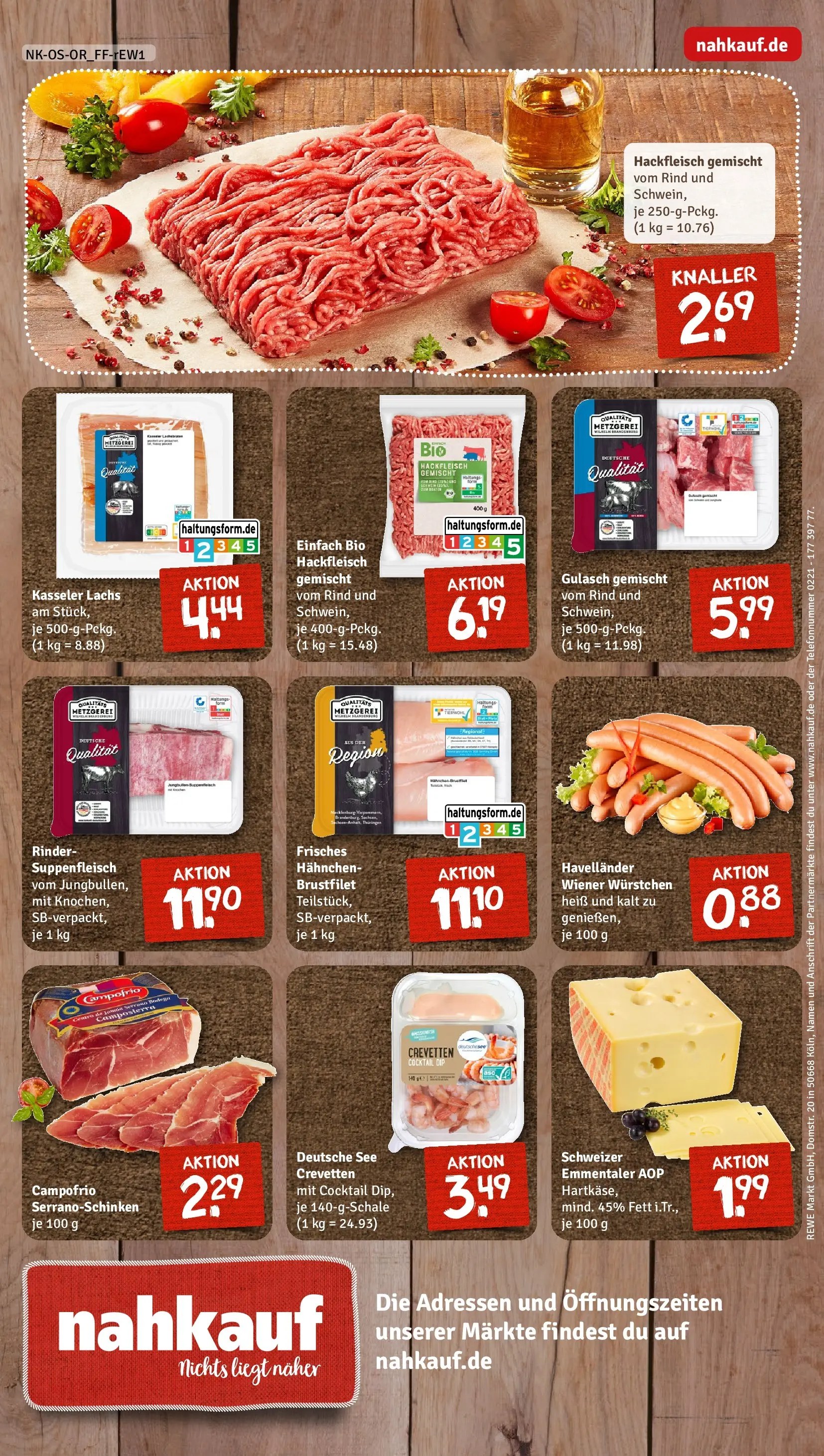 REWE Prospekt ab 16.02.2026 zum Blättern » Angebote | Seite: 12 | Produkte: Wiener wurstchen, Lachs, Suppenfleisch, Hackfleisch