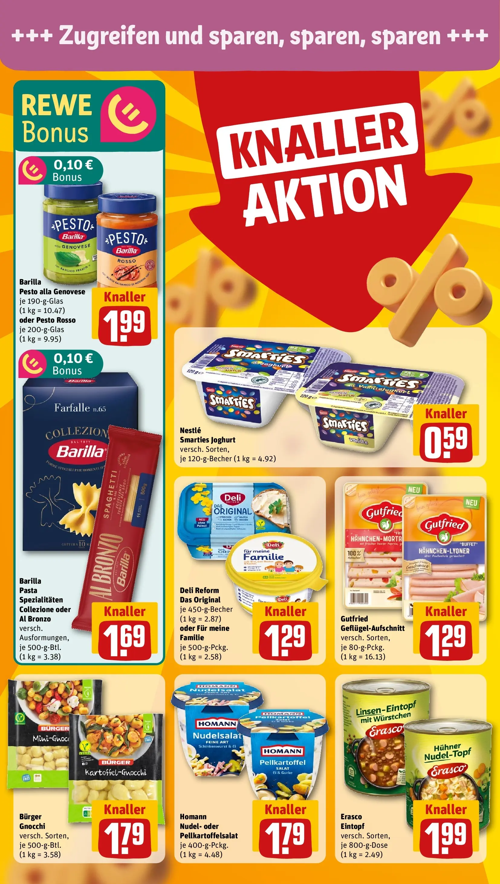 REWE Prospekt ab 16.02.2026 zum Blättern » Angebote | Seite: 6 | Produkte: Margarine, Balsamico, Barilla pesto, Smarties