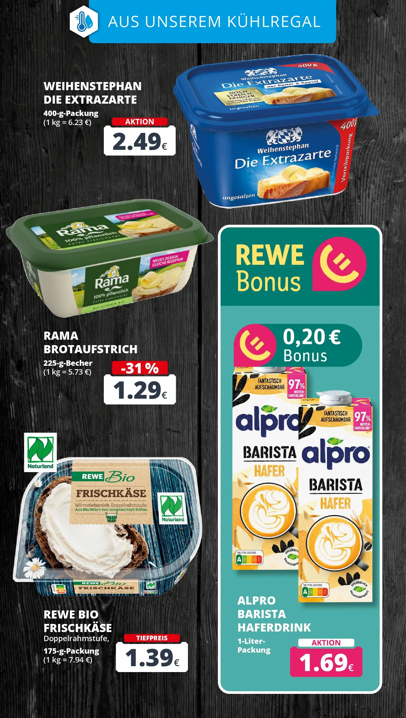 REWE Prospekt ab 16.02.2026 zum Blättern » Angebote | Seite: 16 | Produkte: Rama, Butter, Haferdrink, Frischkase