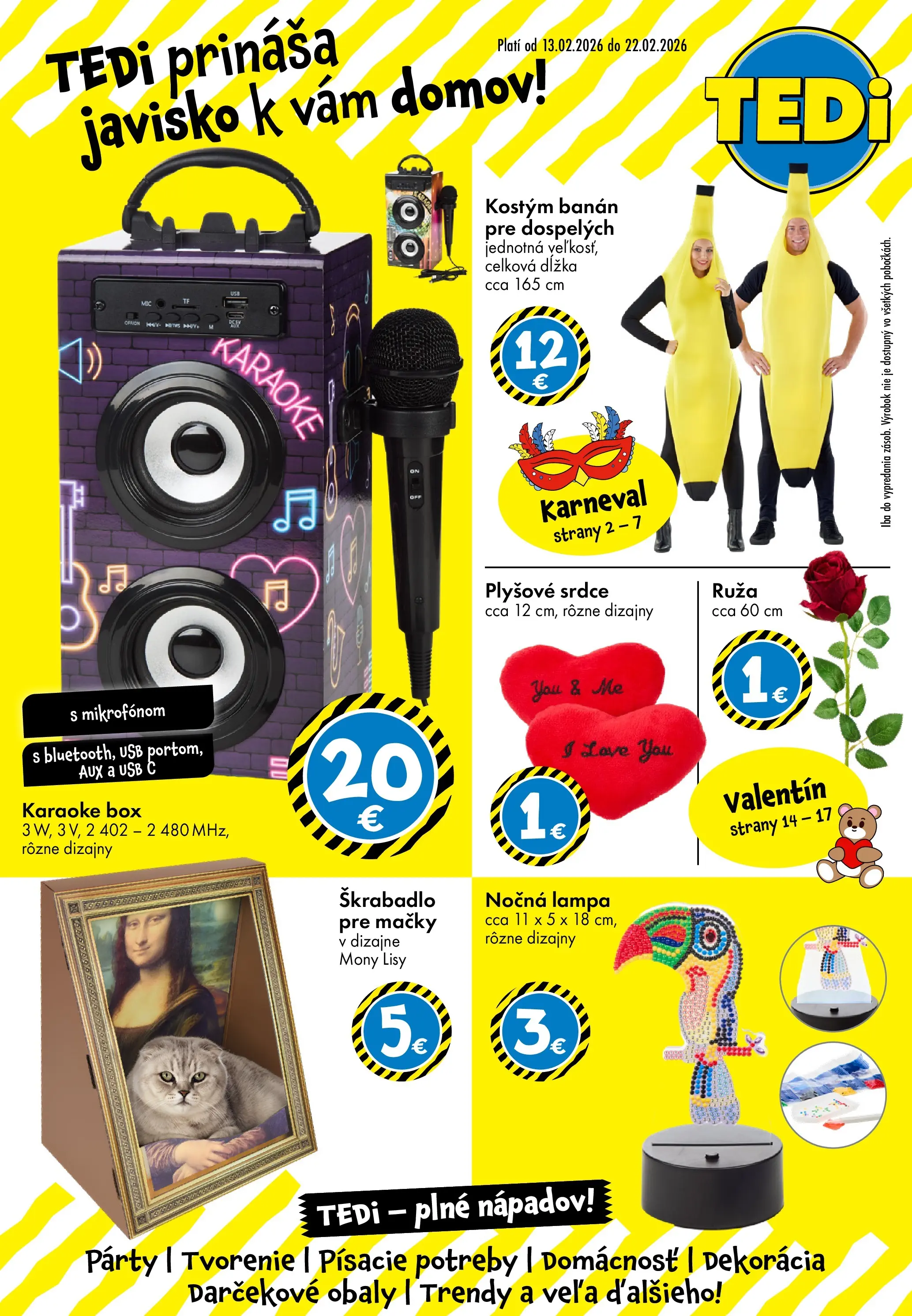 TEDi - TEDi - plné nápadov od 11.02.2026 → Aktuálna ponuka online | Strana: 1 | Produkty: Lampa, Nočná lampa, USB