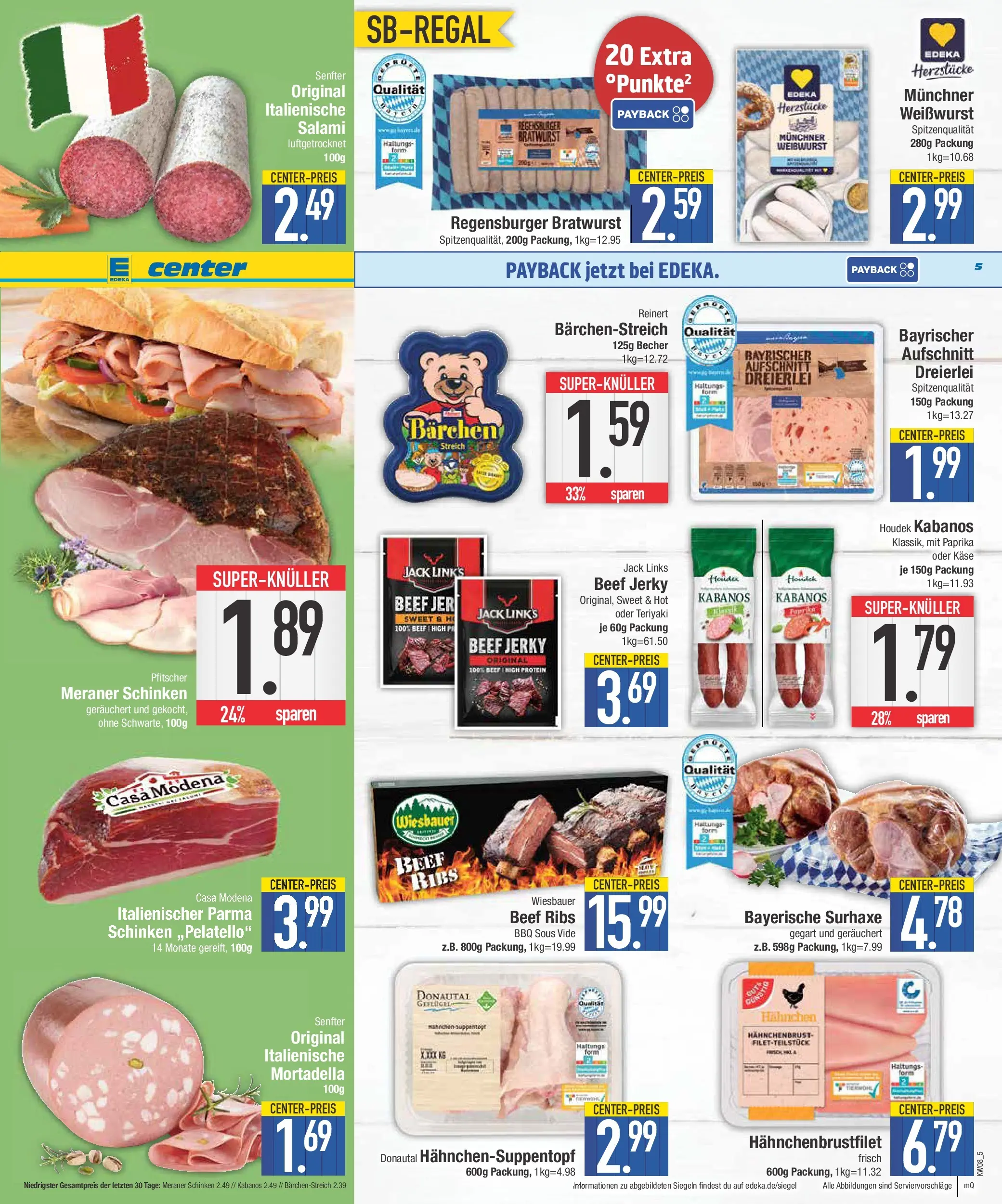 E center Prospekt Neustadt (ab 16.02.2026) » Angebote Online | Seite: 5 | Produkte: Käse, Bratwurst, Weißwurst, Schinken