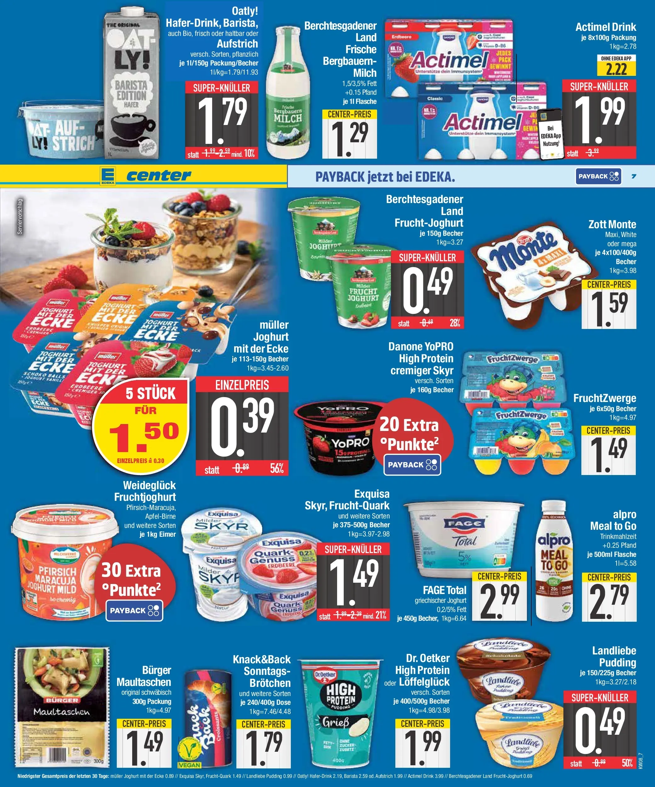 E center Prospekt Neustadt (ab 16.02.2026) » Angebote Online | Seite: 7 | Produkte: Quark, Burger, Pudding, Maultaschen
