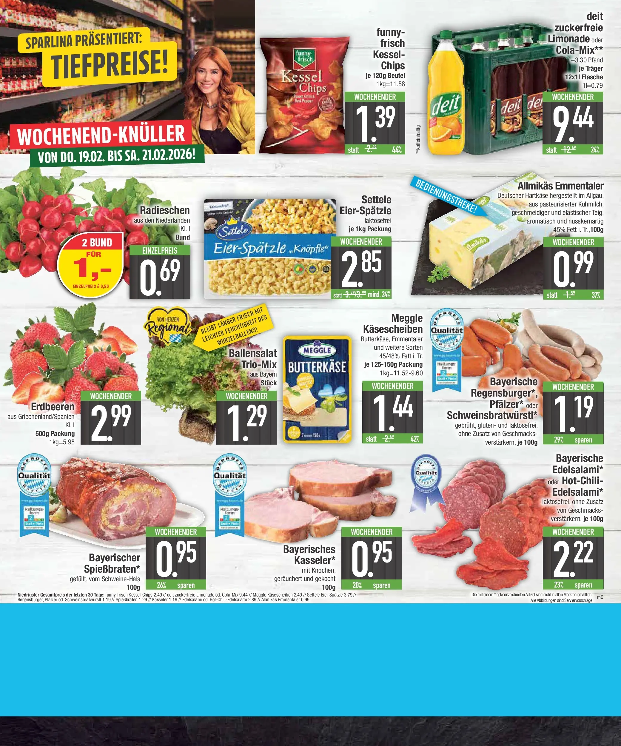 E center Prospekt Neustadt (ab 16.02.2026) » Angebote Online | Seite: 20 | Produkte: Limonade, Salami, Erdbeeren, Chips