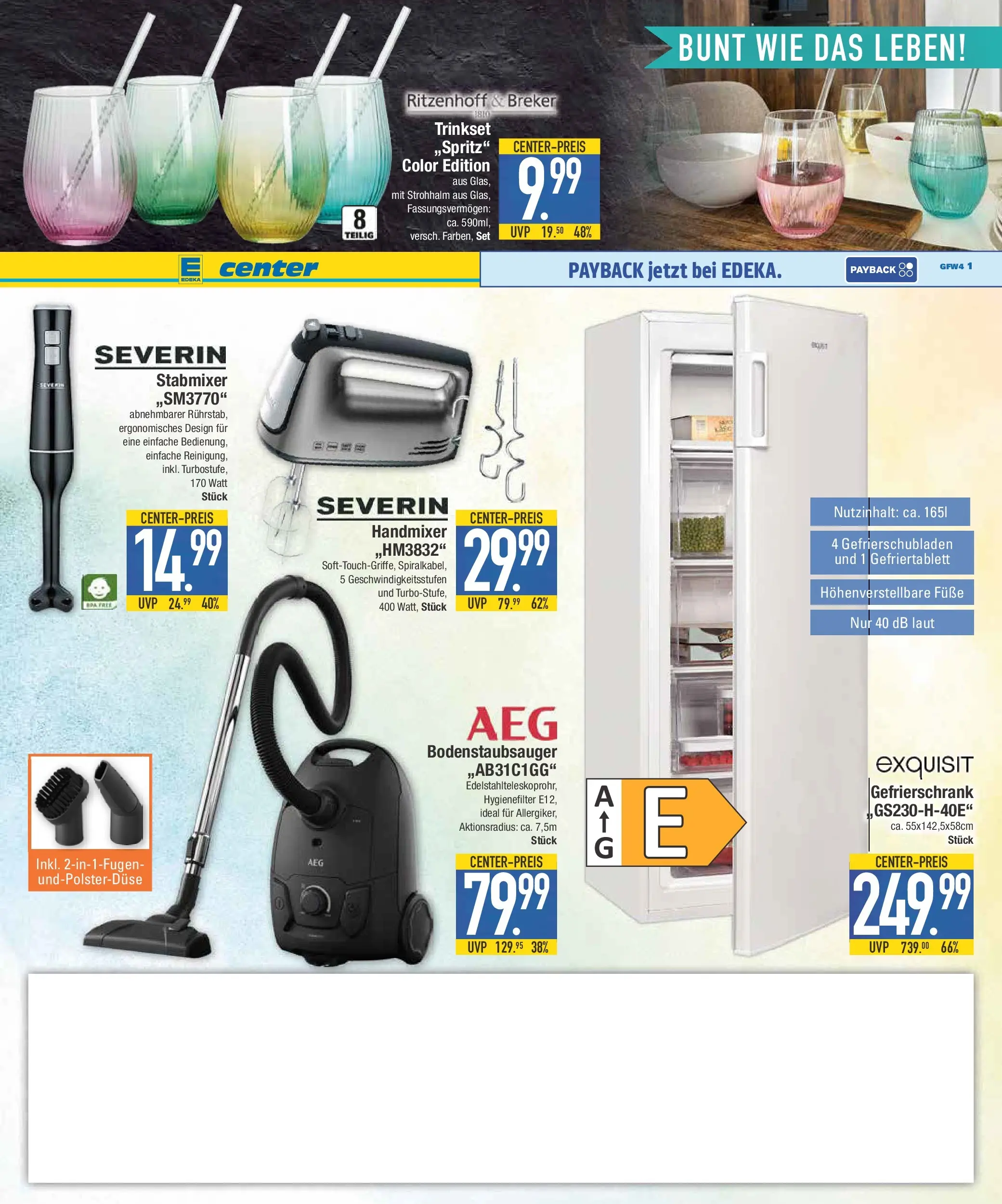 E center Prospekt Krumbach (ab 16.02.2026) » Angebote Online | Seite: 17 | Produkte: Gefrierschrank, Mixer, Handmixer, Stabmixer