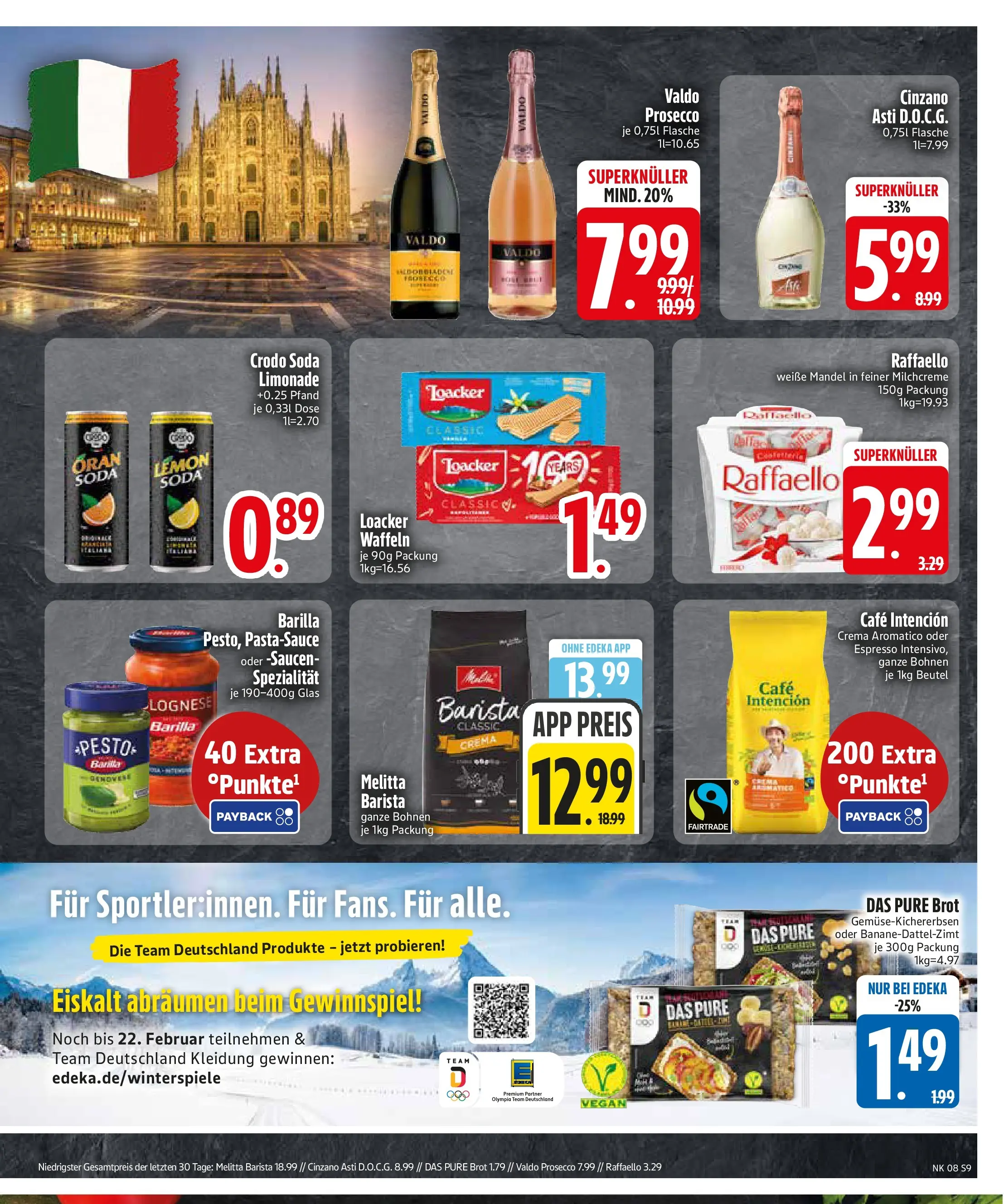 Edeka prospekt München	 (ab 16.02.2026) » Angebote Online | Seite: 9 | Produkte: Raffaello, Waffeln, Prosecco, Brot