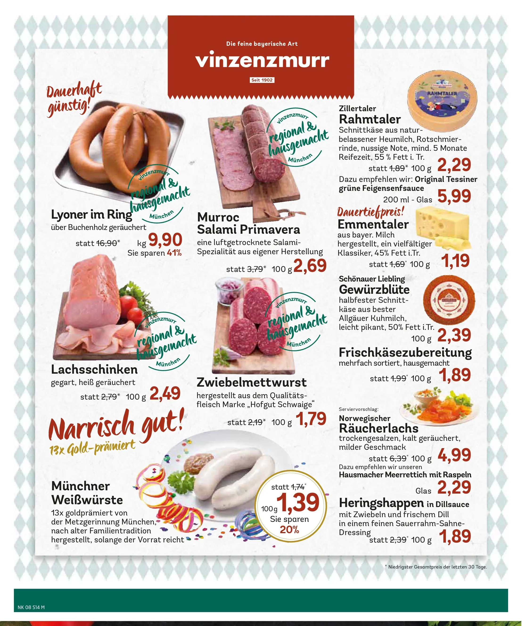 Edeka prospekt München	 (ab 16.02.2026) » Angebote Online | Seite: 14 | Produkte: Milch, Zwiebeln, Dill, Salami