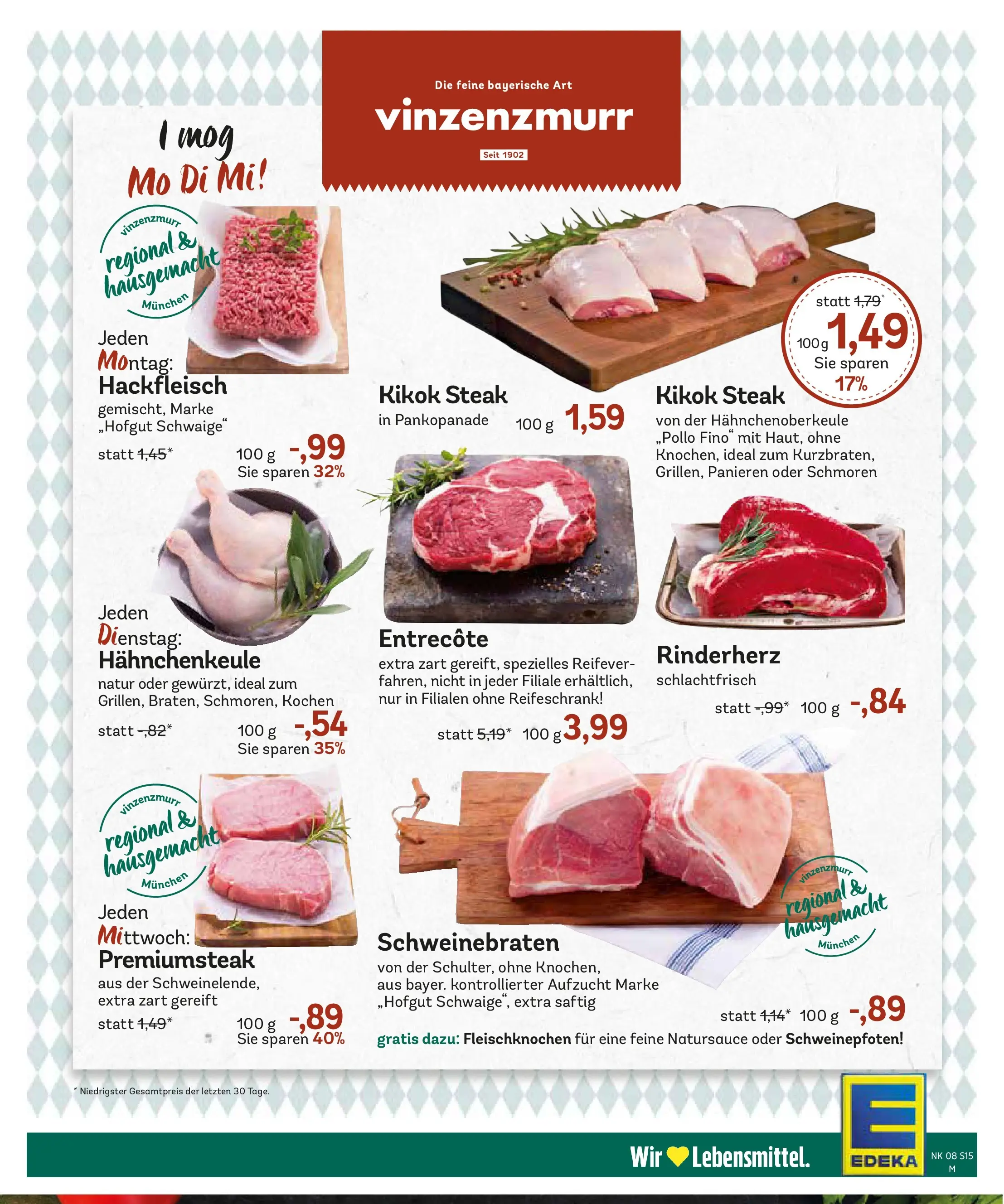 Edeka prospekt München	 (ab 16.02.2026) » Angebote Online | Seite: 15 | Produkte: Entrecote, Steak, Hackfleisch