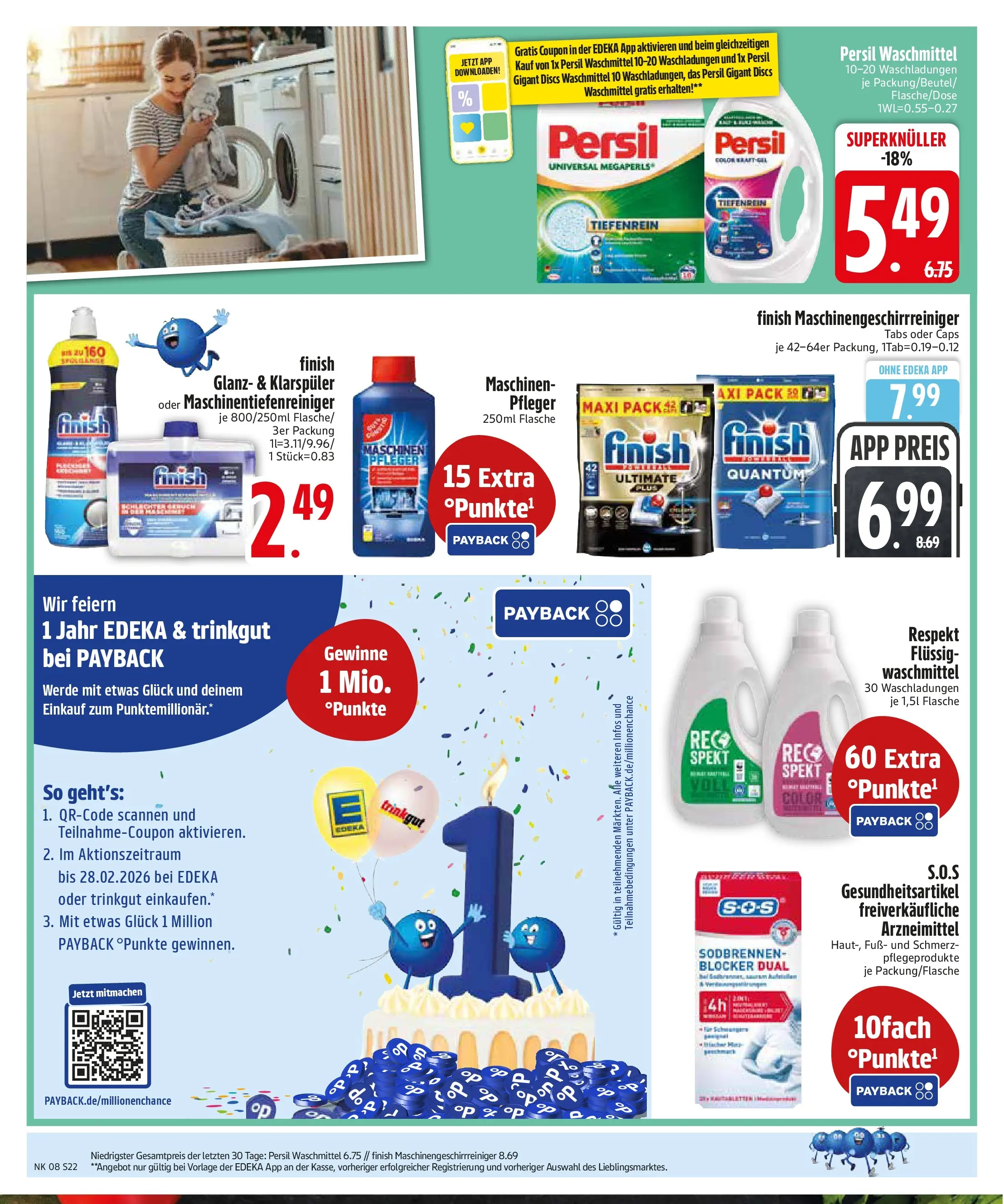 Edeka prospekt München	 (ab 16.02.2026) » Angebote Online | Seite: 22 | Produkte: Finish, Waschmittel, Klarspüler, Persil