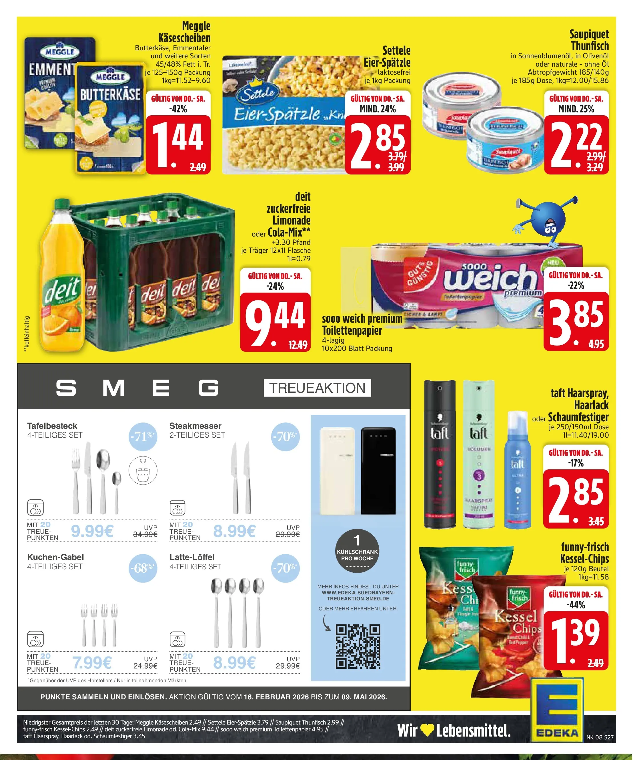 Edeka prospekt München	 (ab 16.02.2026) » Angebote Online | Seite: 27 | Produkte: Öl, Steak, Chips, Toilettenpapier