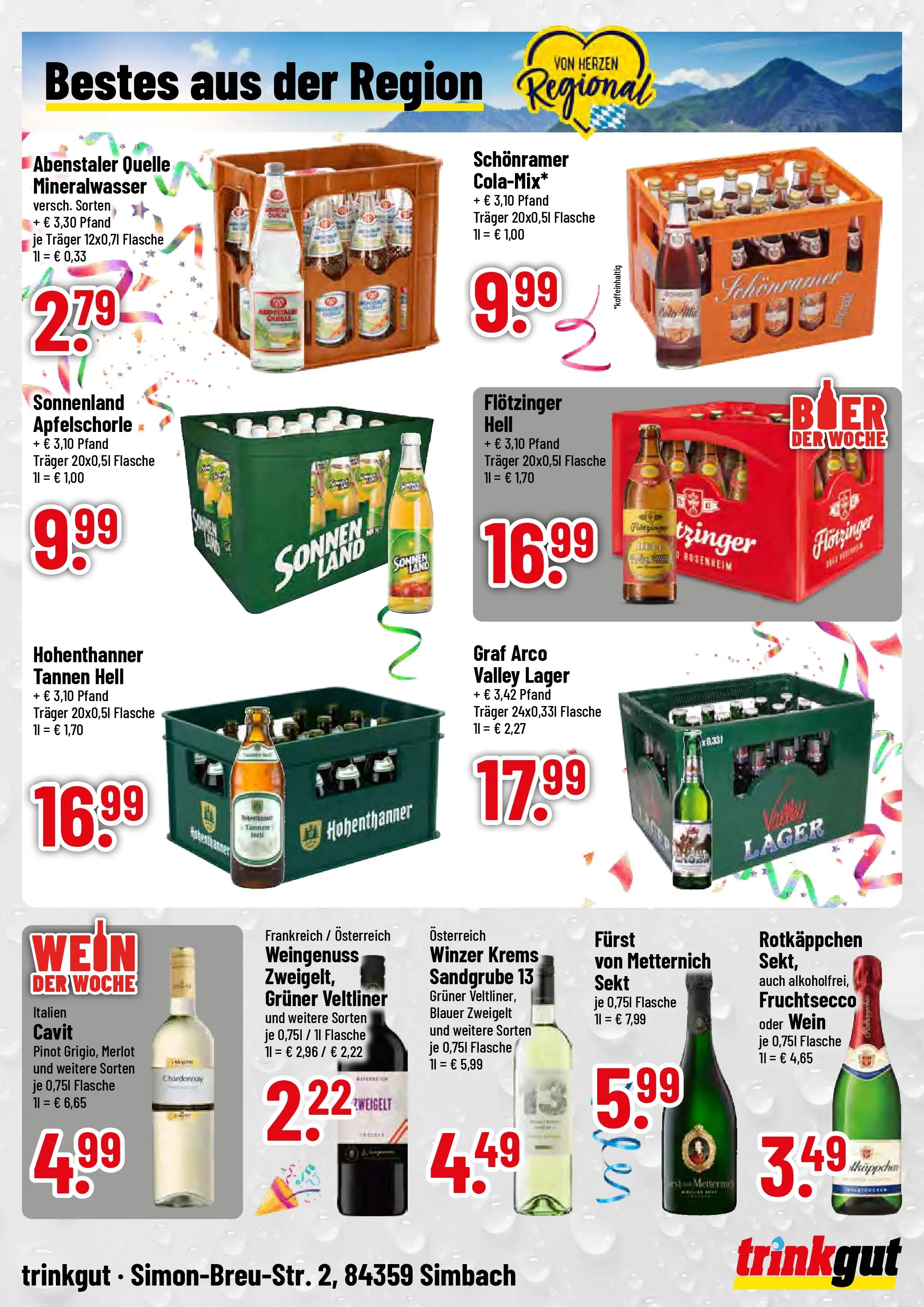 Trinkgut Prospekt Simbach/Inn (ab 16.02.2026) » Angebote online | Seite: 4 | Produkte: Mineralwasser, Fruchtsecco, Rotkäppchen, Wein