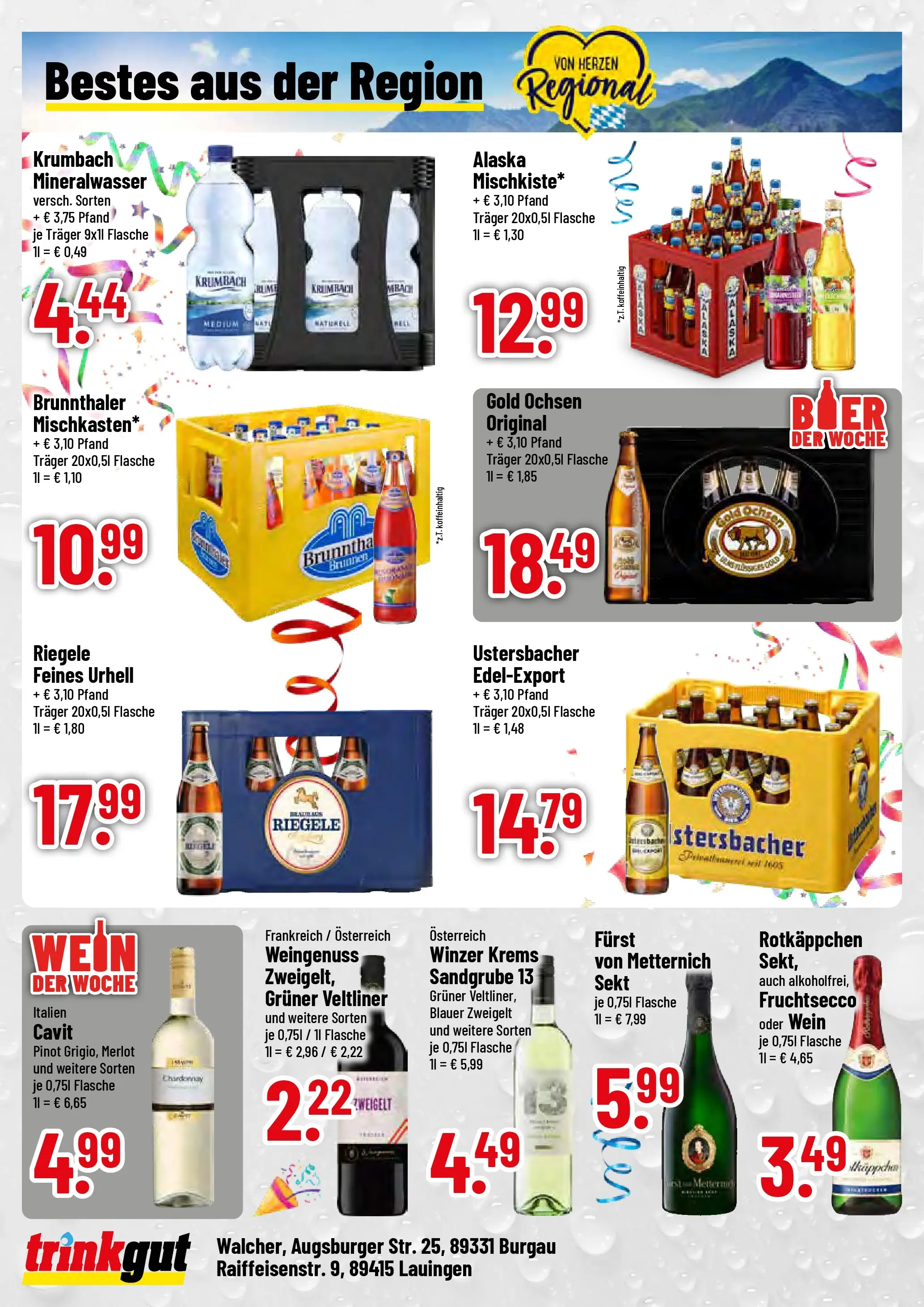 Trinkgut Prospekt Burgau (ab 16.02.2026) » Angebote online | Seite: 4 | Produkte: Sekt, Merlot, Fruchtsecco, Rotkäppchen