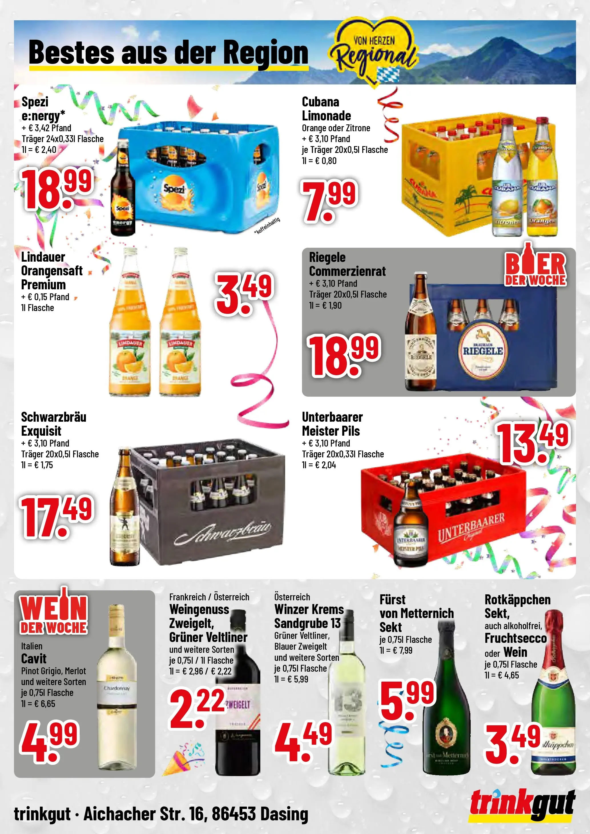 Trinkgut Prospekt Dasing (ab 16.02.2026) » Angebote online | Seite: 4 | Produkte: Sekt, Mineralwasser, Rotkäppchen, Wein