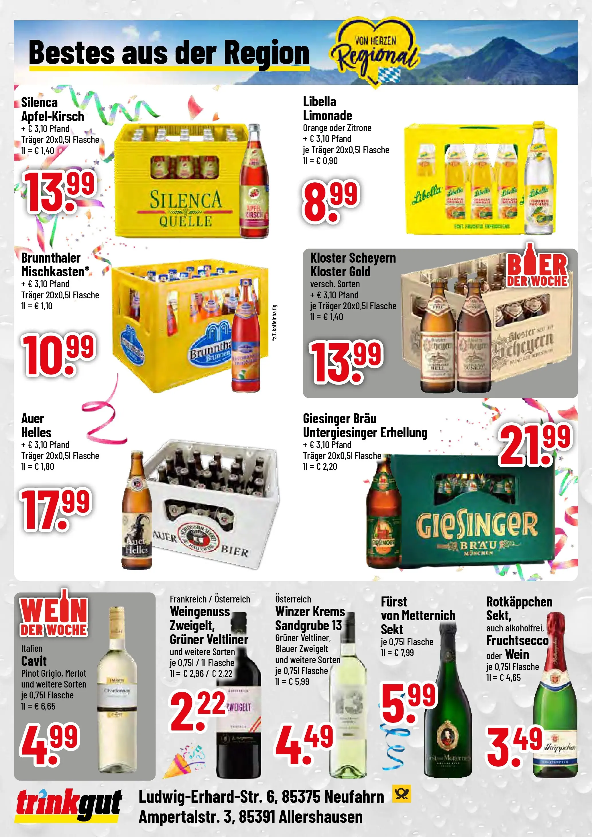 Trinkgut Prospekt Allershausen (ab 16.02.2026) » Angebote online | Seite: 4 | Produkte: Merlot, Äpfel, Zitrone, Rotkäppchen