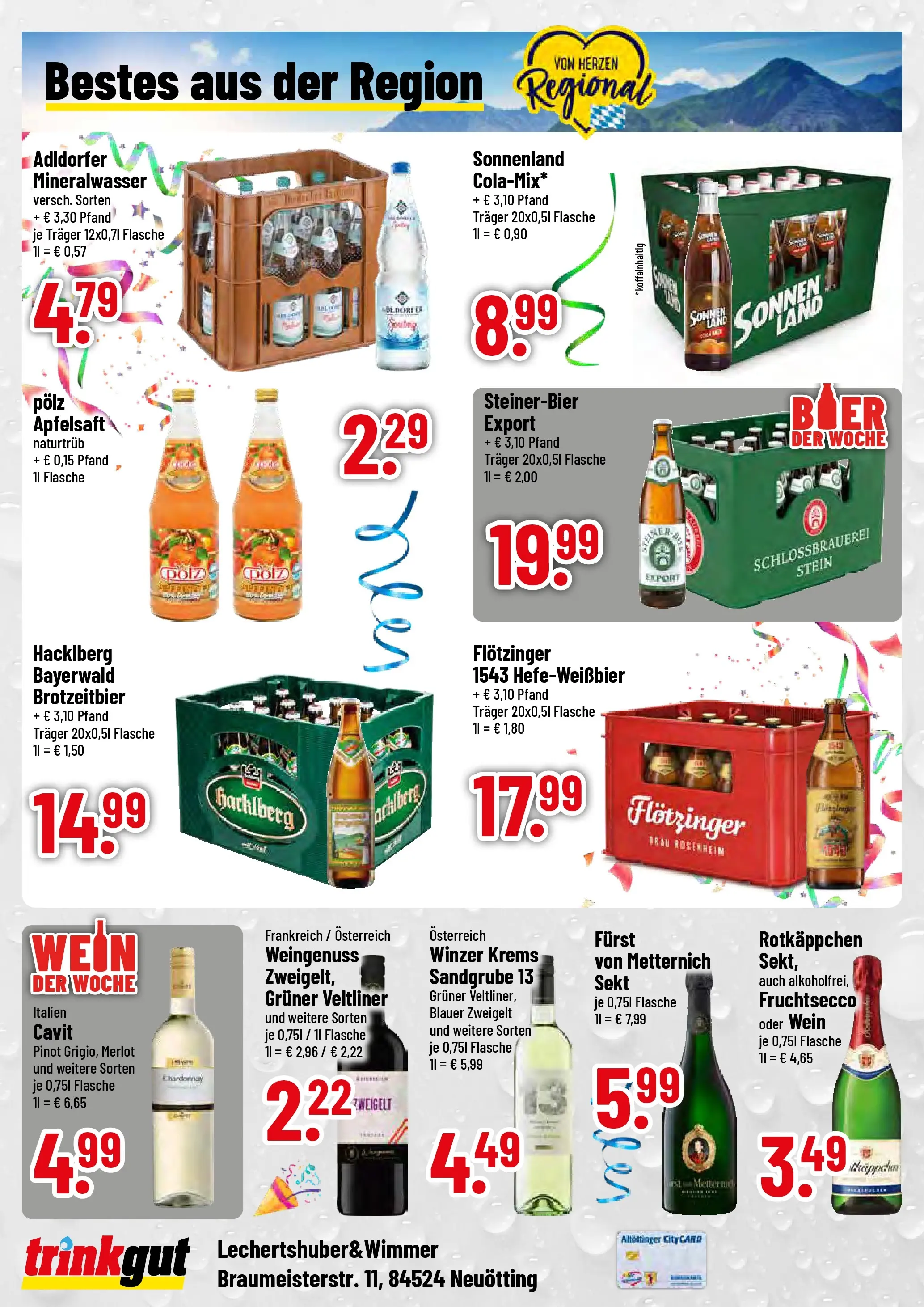 Trinkgut Prospekt Neuötting (ab 16.02.2026) » Angebote online | Seite: 4 | Produkte: Merlot, Mineralwasser, Fruchtsecco, Rotkäppchen