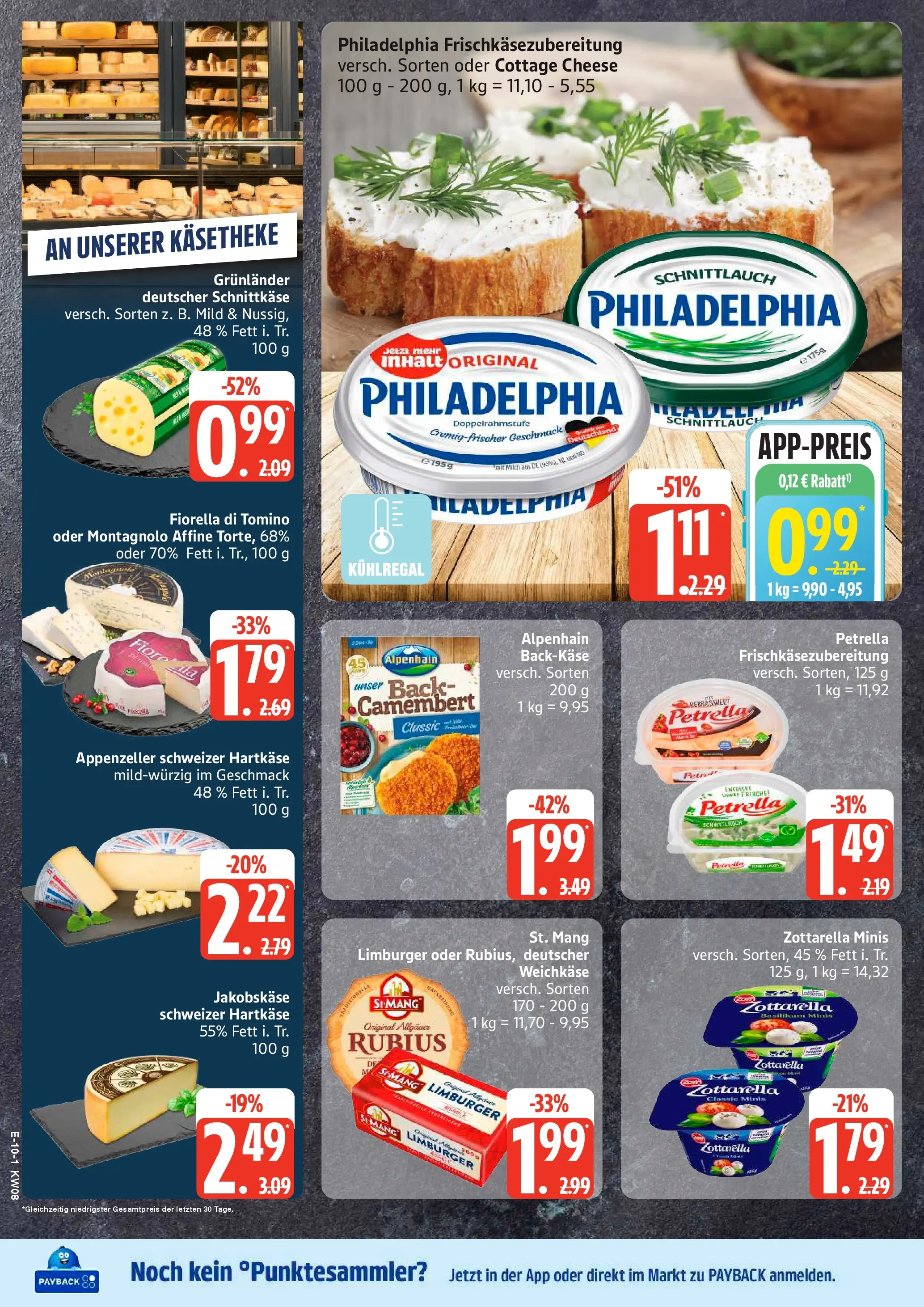 Edeka prospekt Seevetal	 (ab 15.02.2026) » Angebote Online | Seite: 10 | Produkte: Milch, Philadelphia, Mozzarella, Grunlander