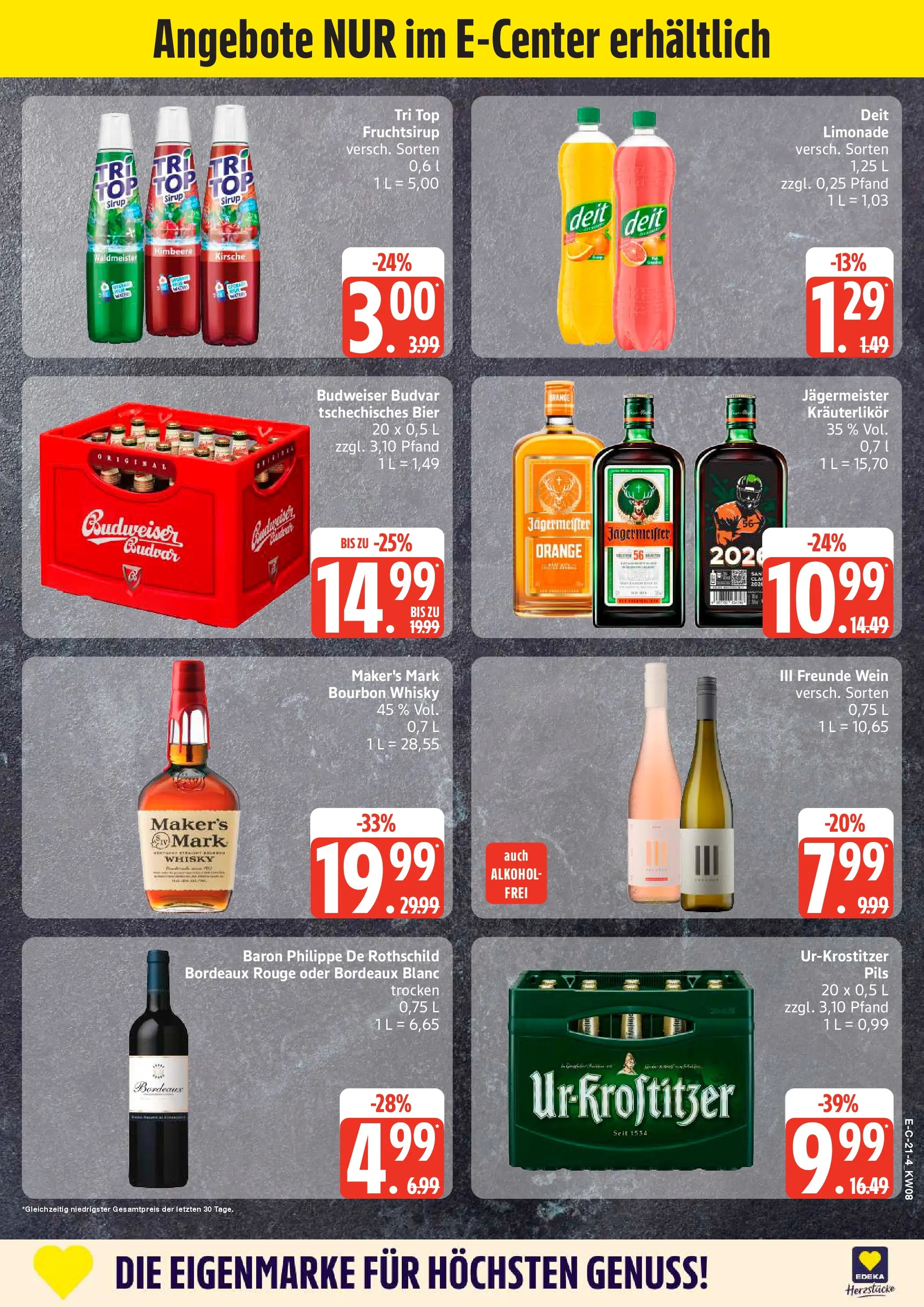 Edeka prospekt Neuruppin	 (ab 16.02.2026) » Angebote Online | Seite: 25 | Produkte: Top, Bier, Rouge, Himbeere