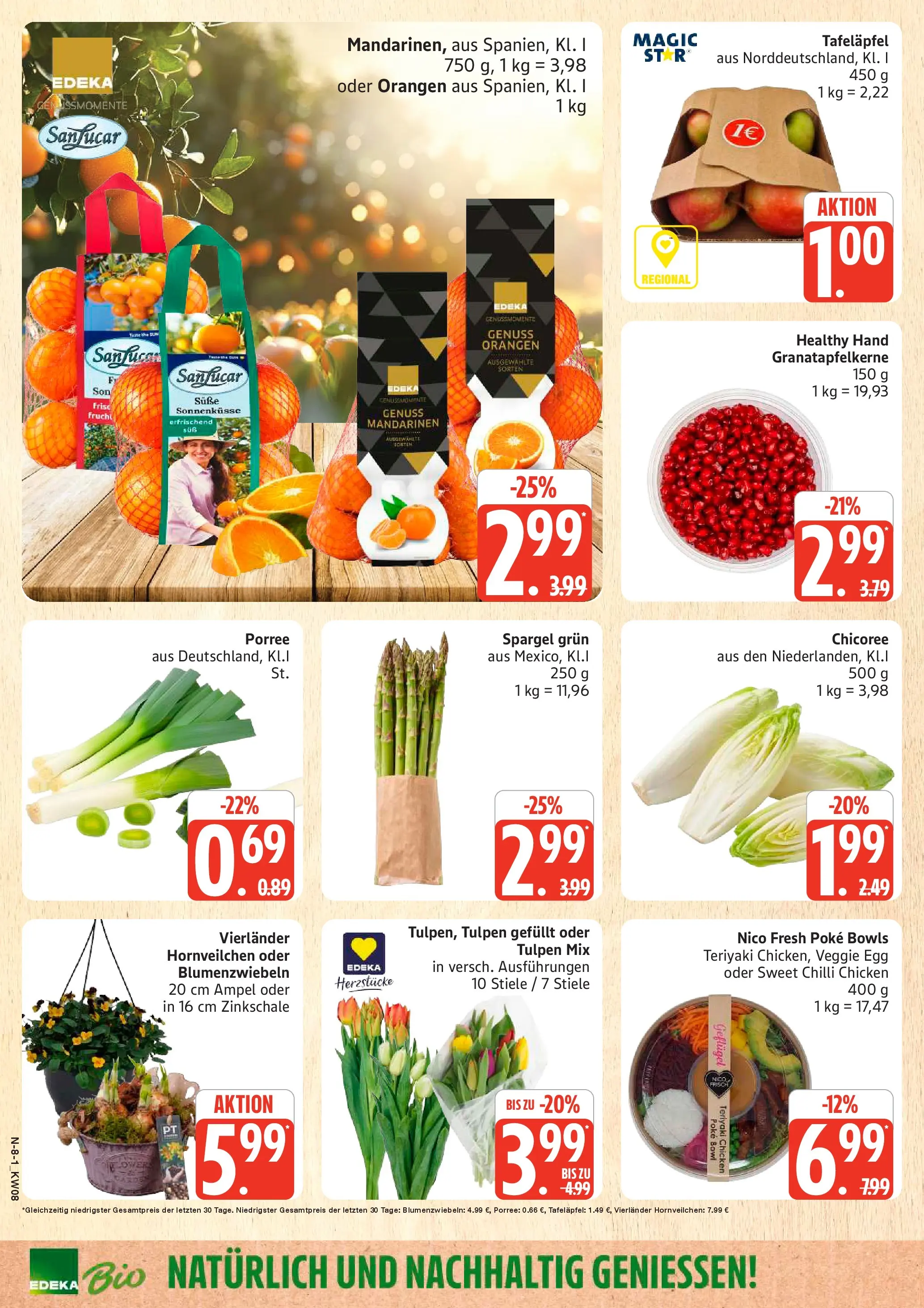 Edeka prospekt Rostock	 (ab 16.02.2026) » Angebote Online | Seite: 8 | Produkte: Mandarinen, Orangen, Spargel