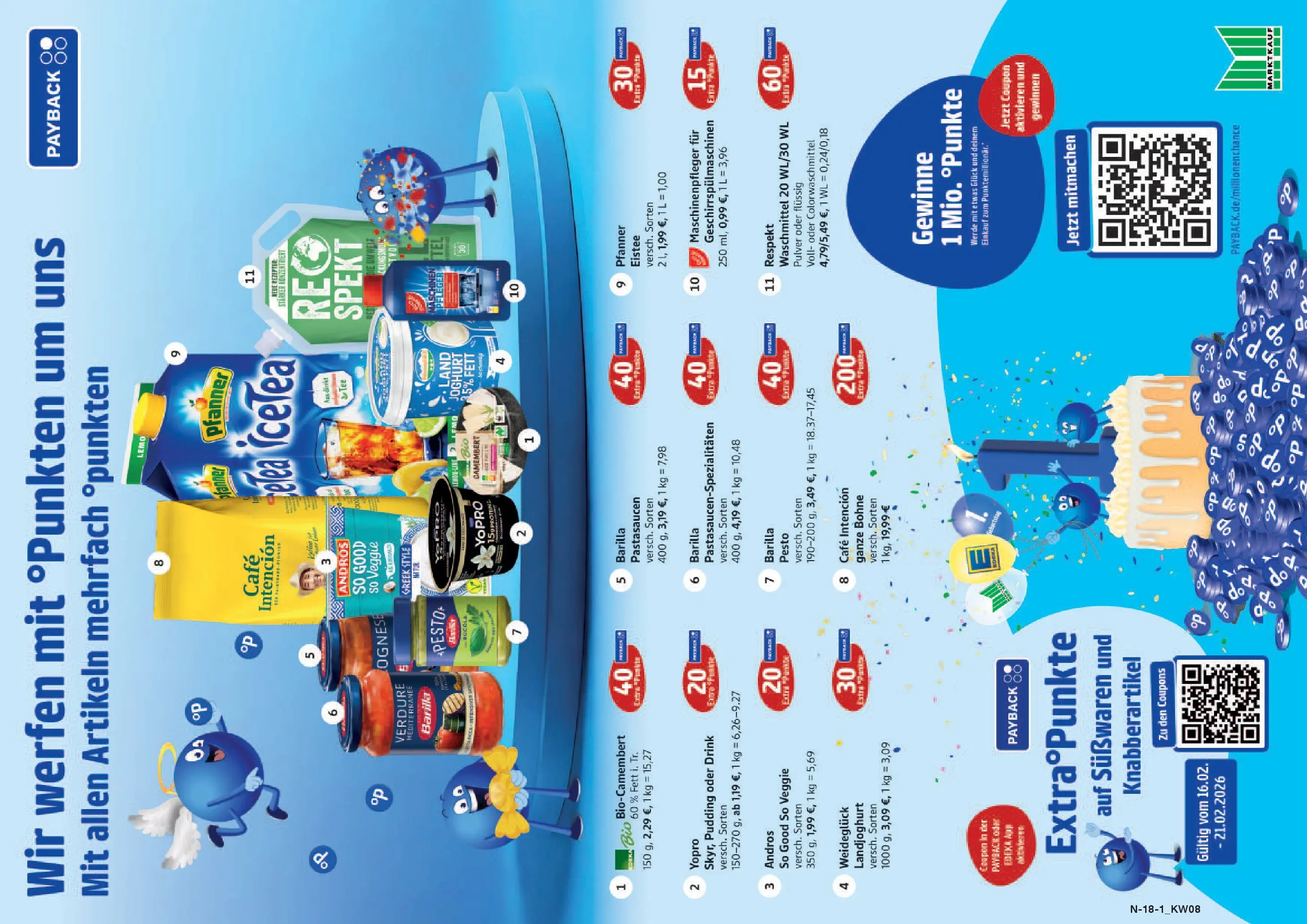 Edeka prospekt Rostock	 (ab 16.02.2026) » Angebote Online | Seite: 18 | Produkte: Joghurt, Barilla, Waschmittel, Pasta