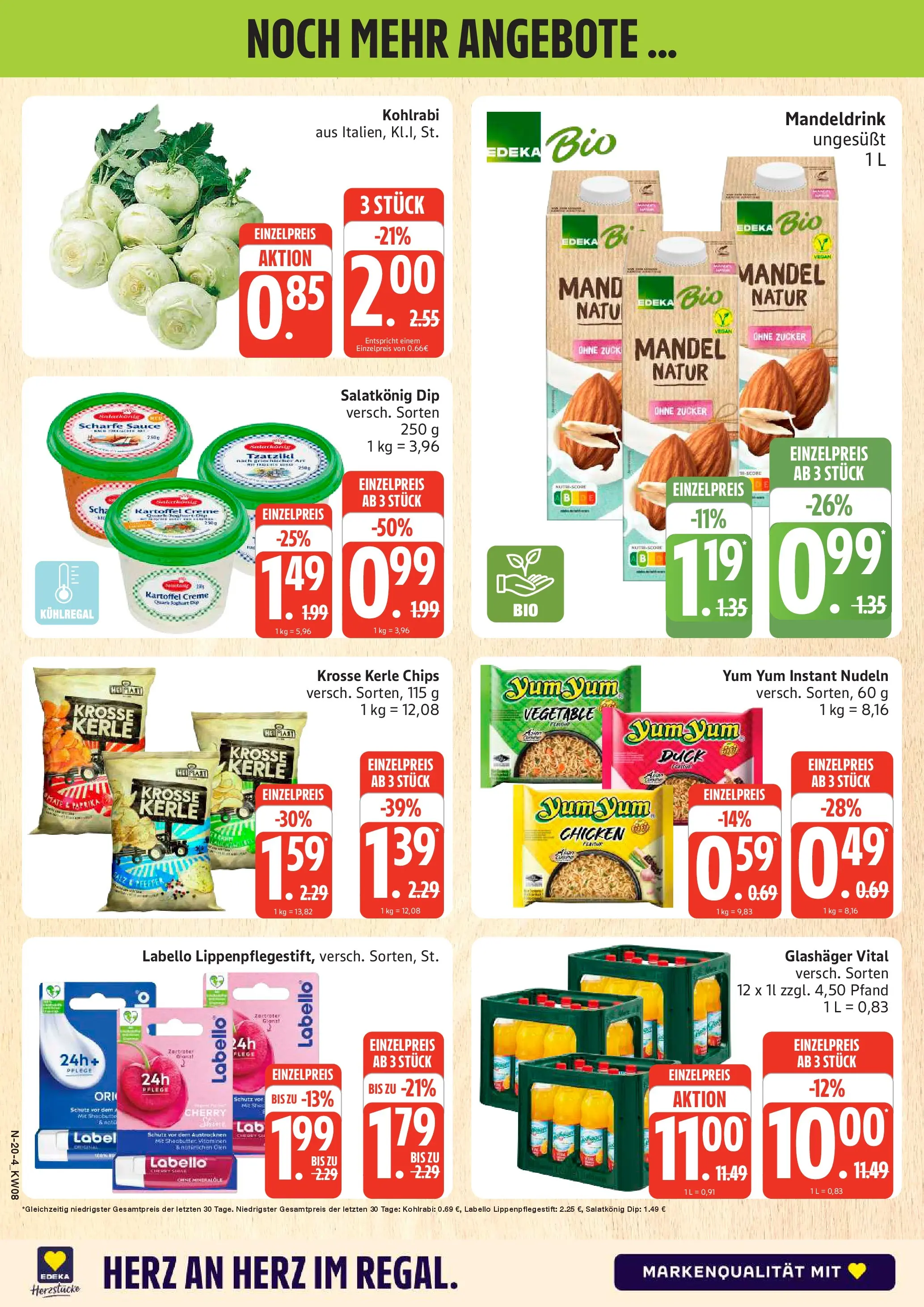 Edeka prospekt Rostock	 (ab 16.02.2026) » Angebote Online | Seite: 20 | Produkte: Joghurt, Paprika, Nudeln, Lip Balm