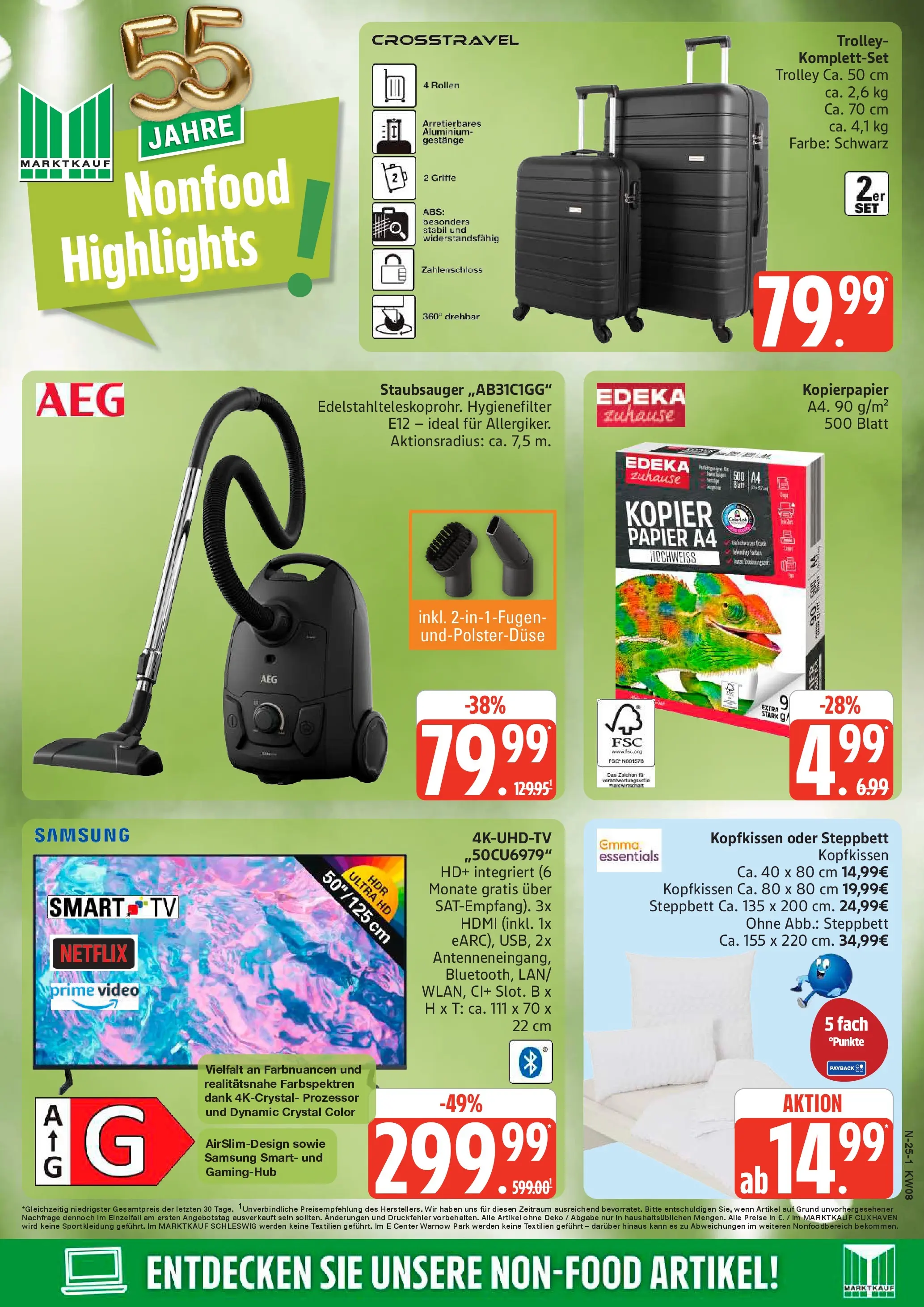 Edeka prospekt Rostock	 (ab 16.02.2026) » Angebote Online | Seite: 25 | Produkte: AEG, Staubsauger, Samsung, Video