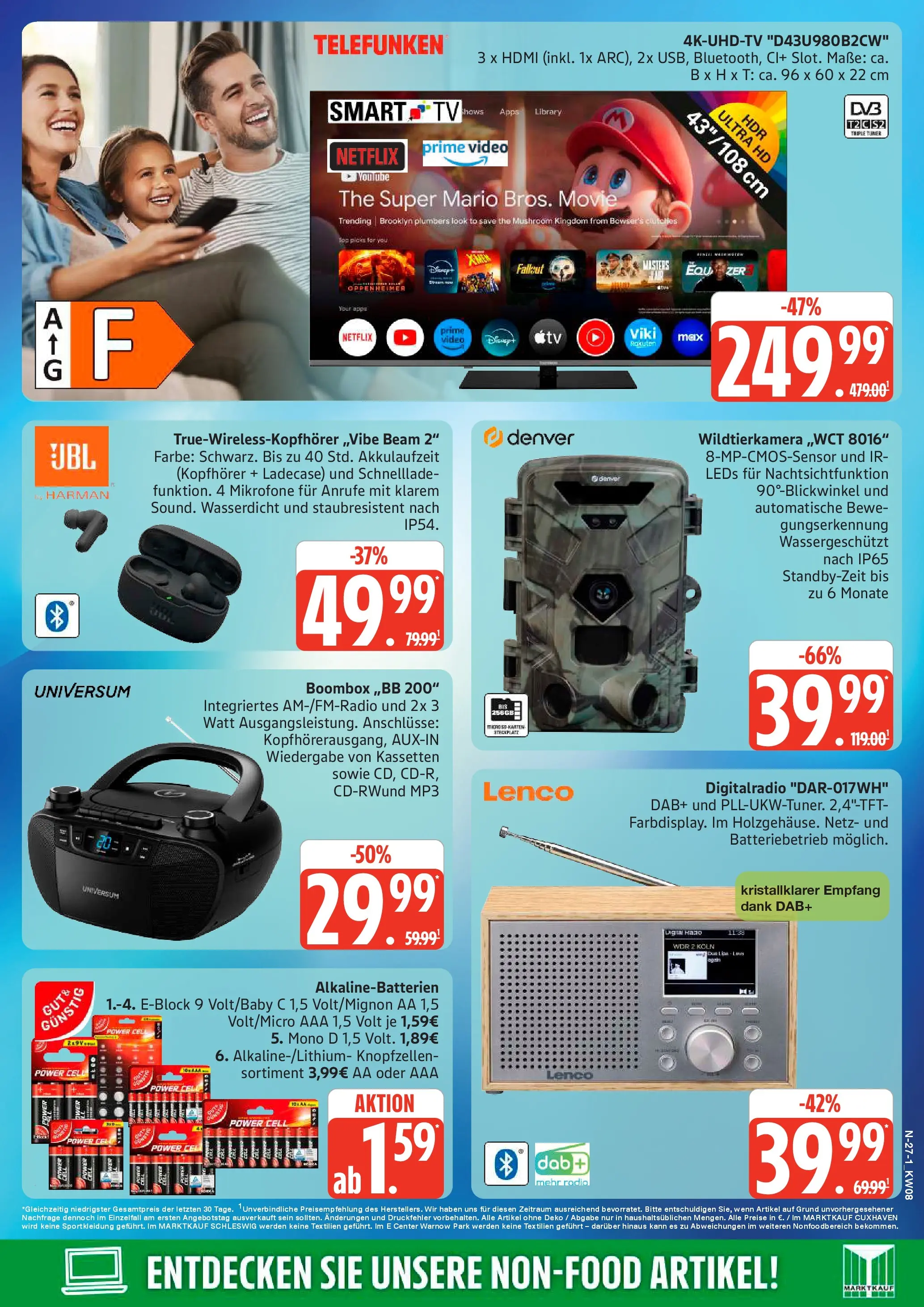 Edeka prospekt Rostock	 (ab 16.02.2026) » Angebote Online | Seite: 27 | Produkte: Smart TV, TV, MP3, Kopfhörer