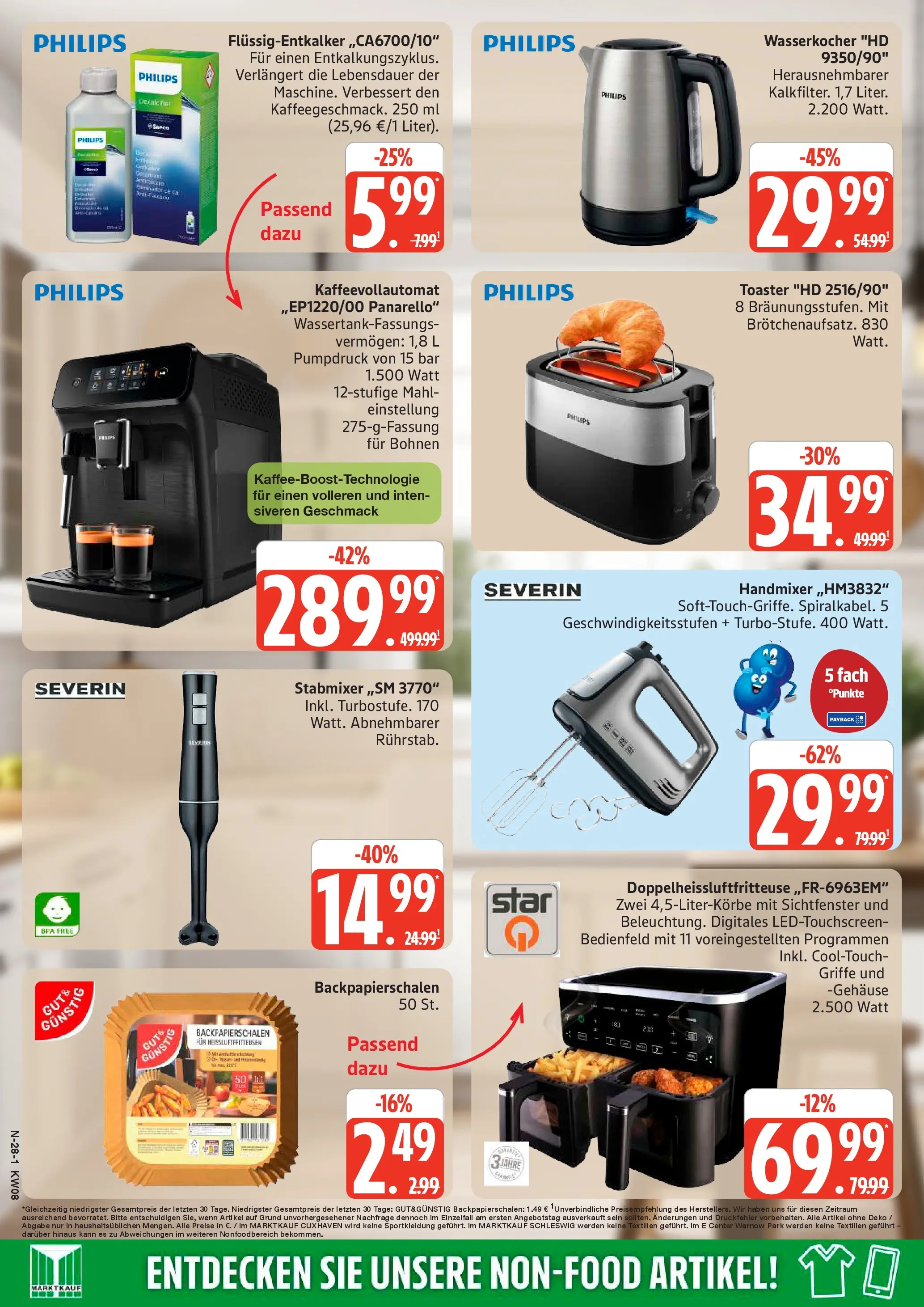 Edeka prospekt Rostock	 (ab 16.02.2026) » Angebote Online | Seite: 28 | Produkte: Philips, Wasserkocher, Toaster, Handmixer