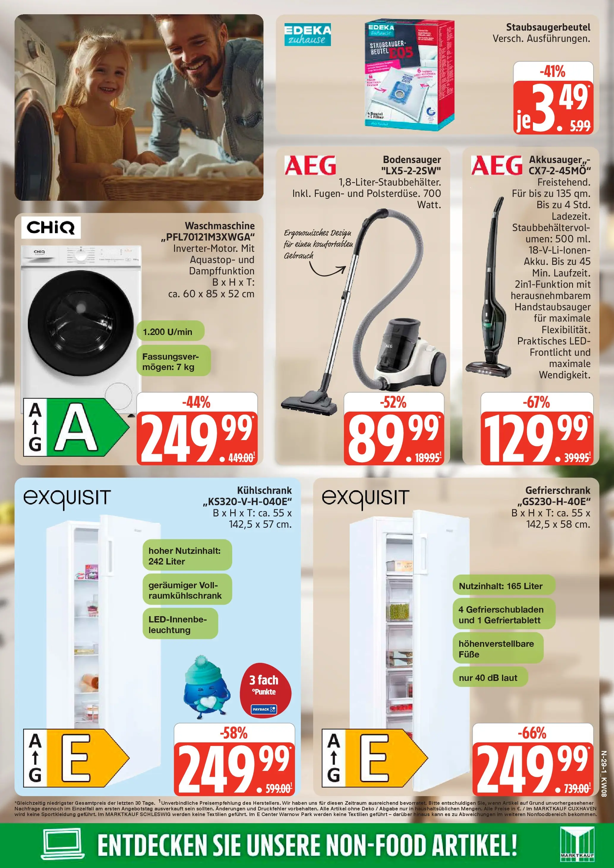 Edeka prospekt Rostock	 (ab 16.02.2026) » Angebote Online | Seite: 29 | Produkte: AEG, Gefrierschrank, Staubsauger, Waschmaschine