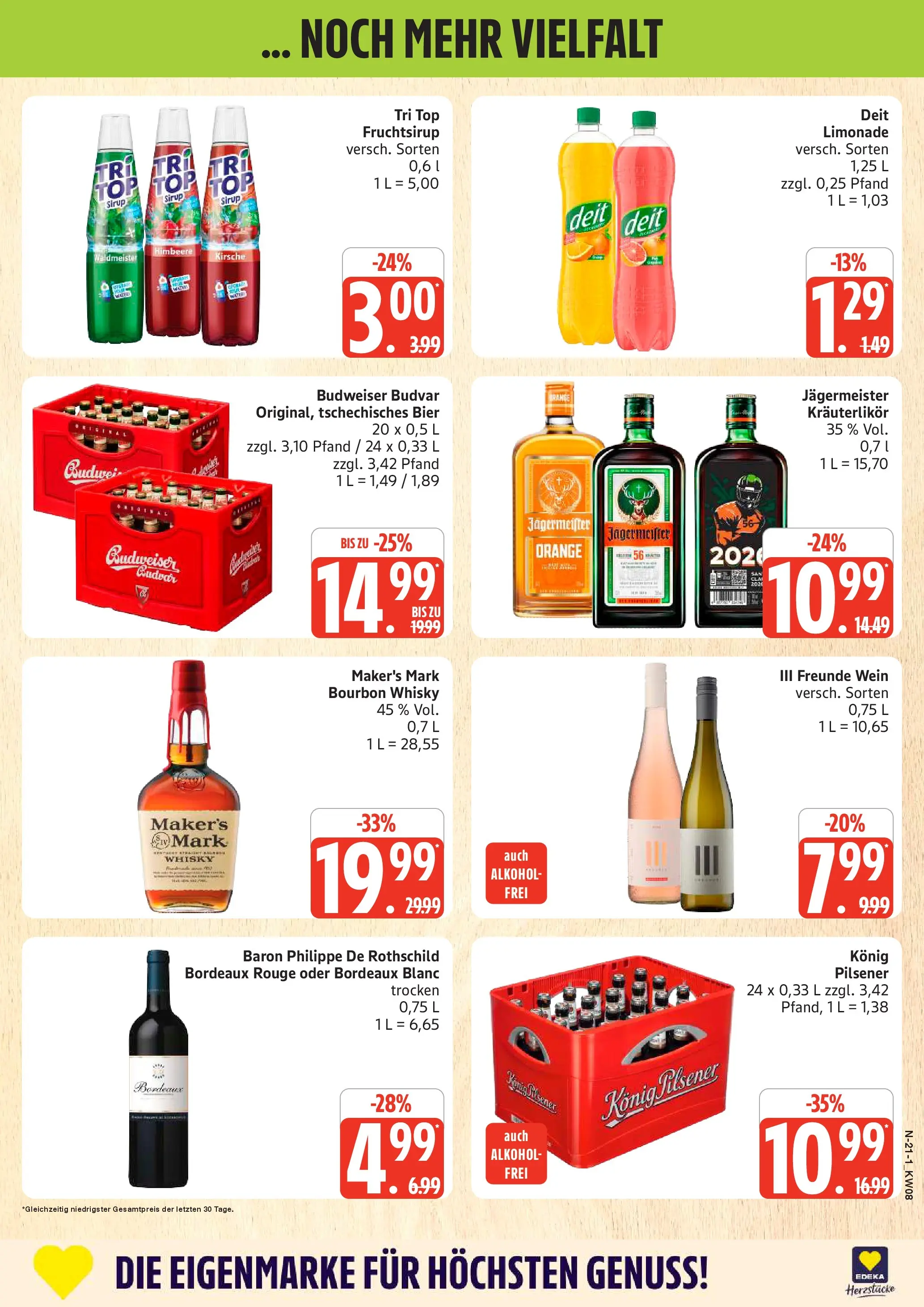 Edeka prospekt Cuxhaven	 (ab 16.02.2026) » Angebote Online | Seite: 21 | Produkte: Whisky, Sirup, Himbeere, Wein