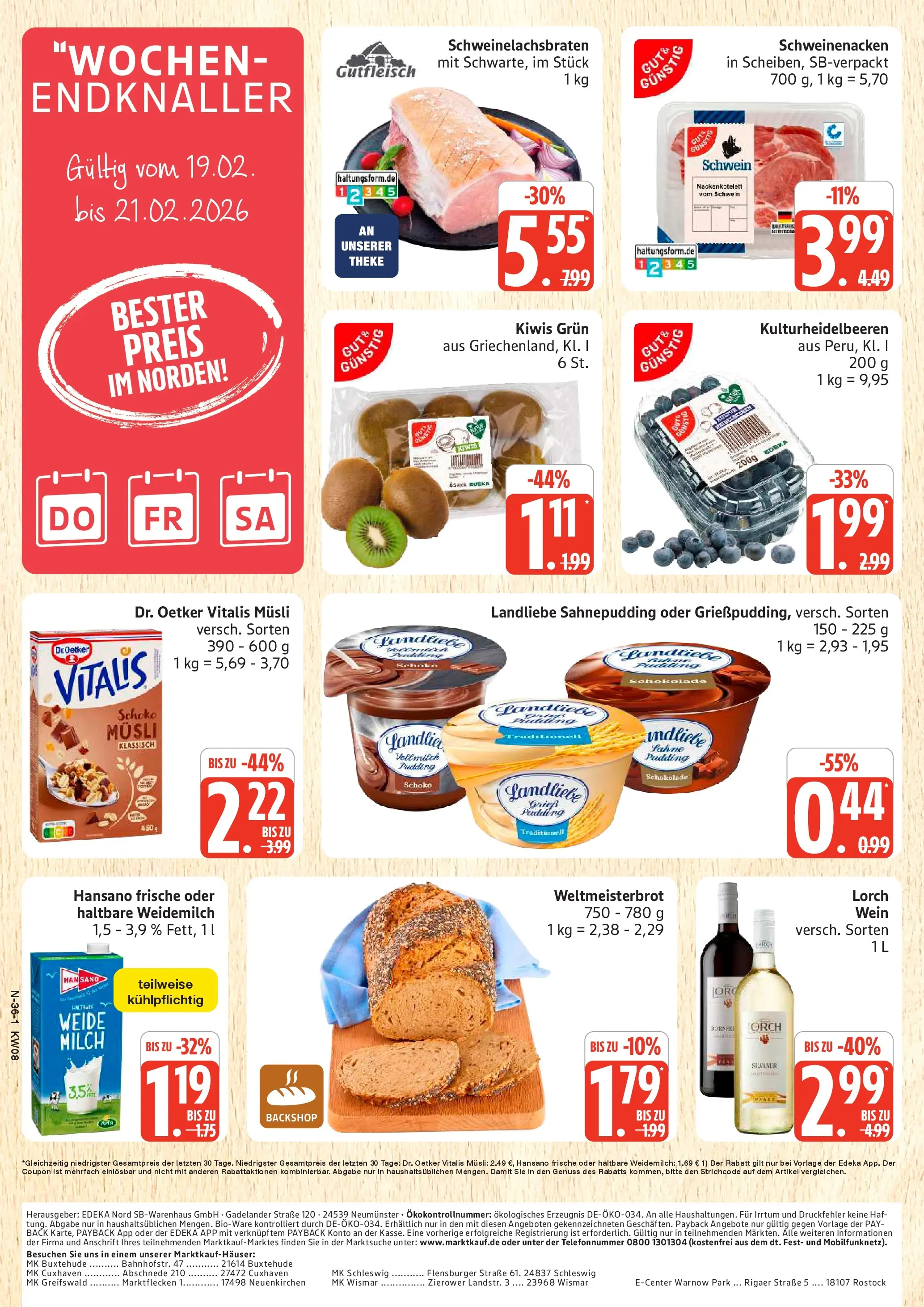 Edeka prospekt Cuxhaven	 (ab 16.02.2026) » Angebote Online | Seite: 36 | Produkte: Musli, Schokolade, Flensburger, Wein