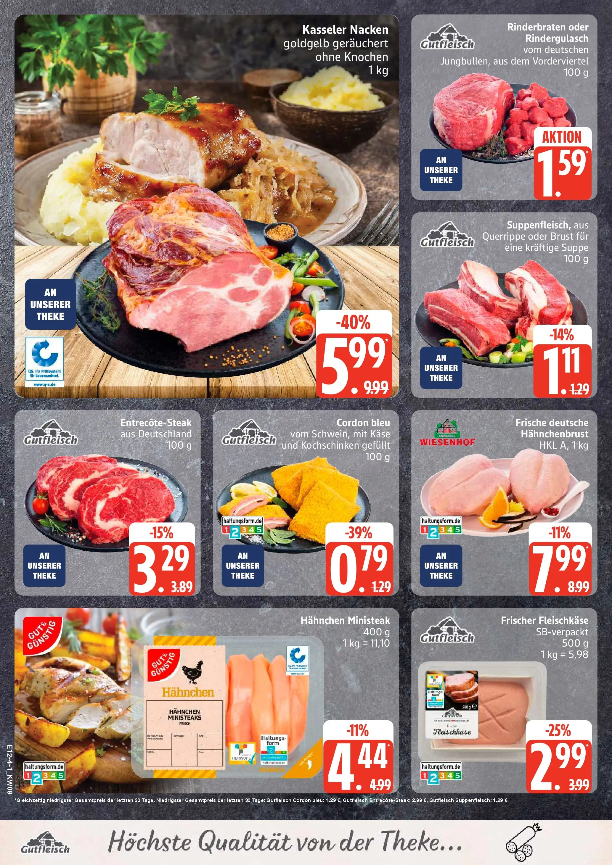 Edeka prospekt Hamburg	 (ab 15.02.2026) » Angebote Online | Seite: 4 | Produkte: Rindergulasch, Kasseler nacken, Suppenfleisch, Hahnchenbrust