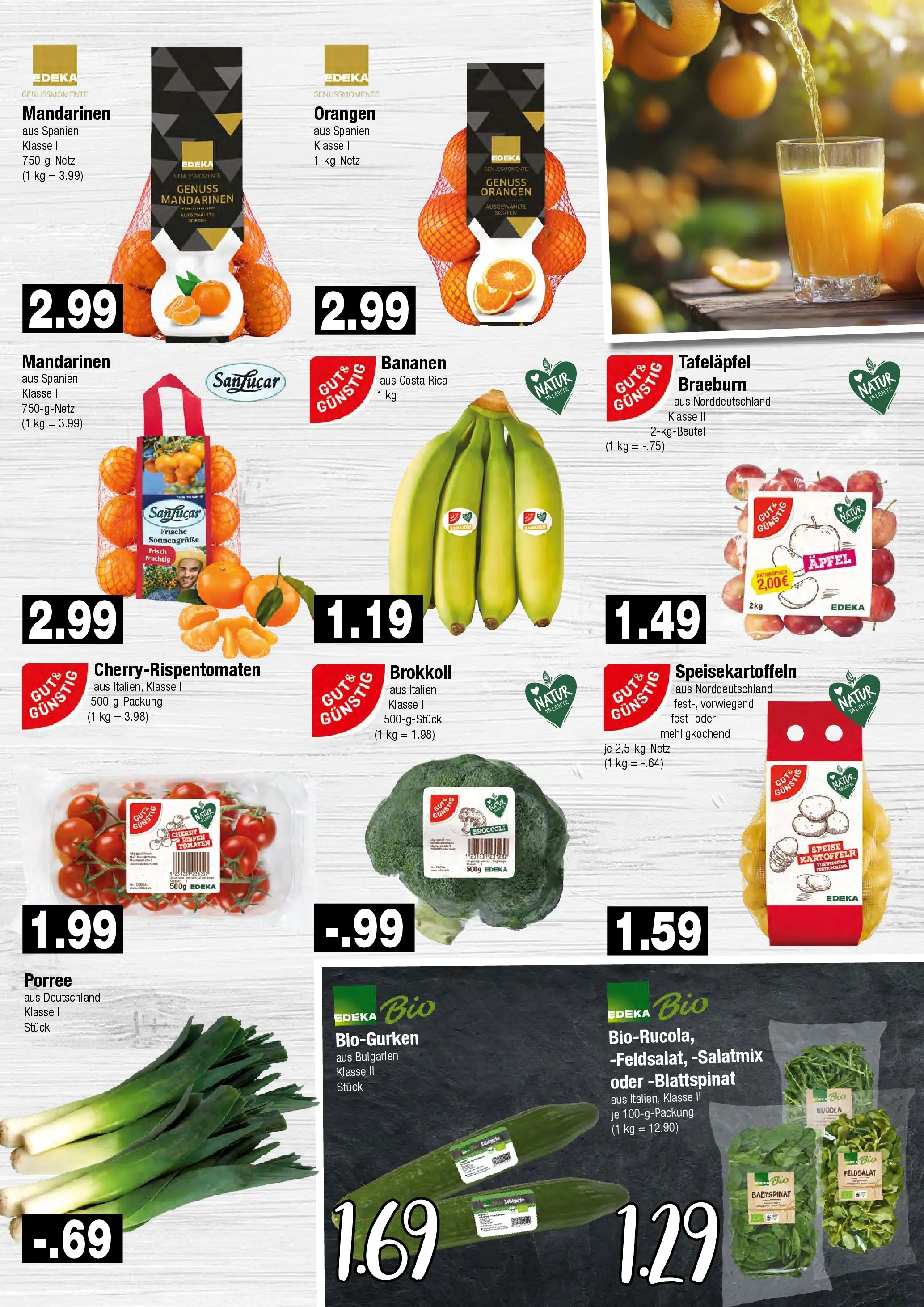 Edeka prospekt Hamburg	 (ab 16.02.2026) » Angebote Online | Seite: 3 | Produkte: Rucola, Bananen, Orangen, Brokkoli