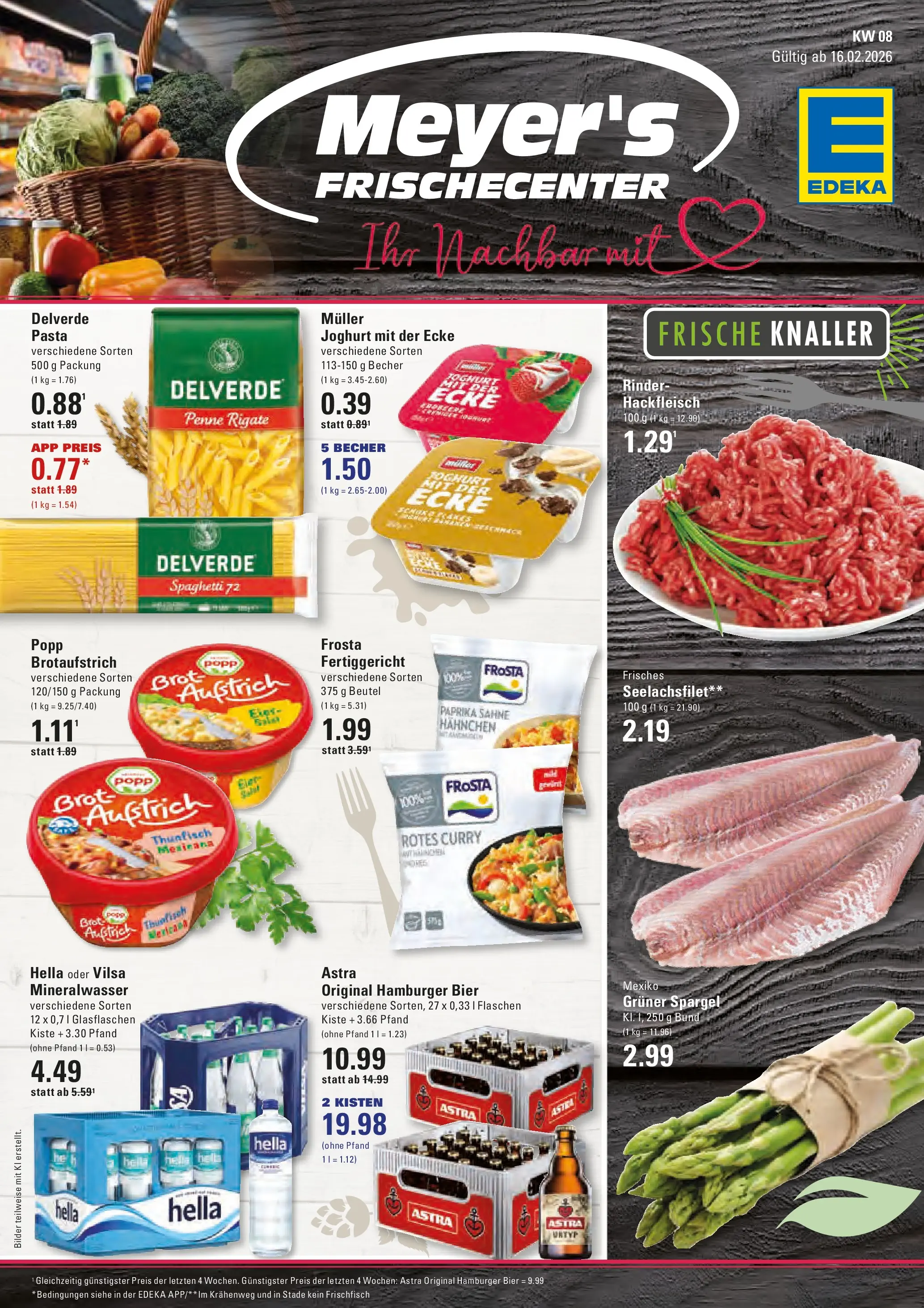 Edeka prospekt Hamburg	 (ab 16.02.2026) » Angebote Online | Seite: 1 | Produkte: Astra, Spargel, Frosta, Hackfleisch