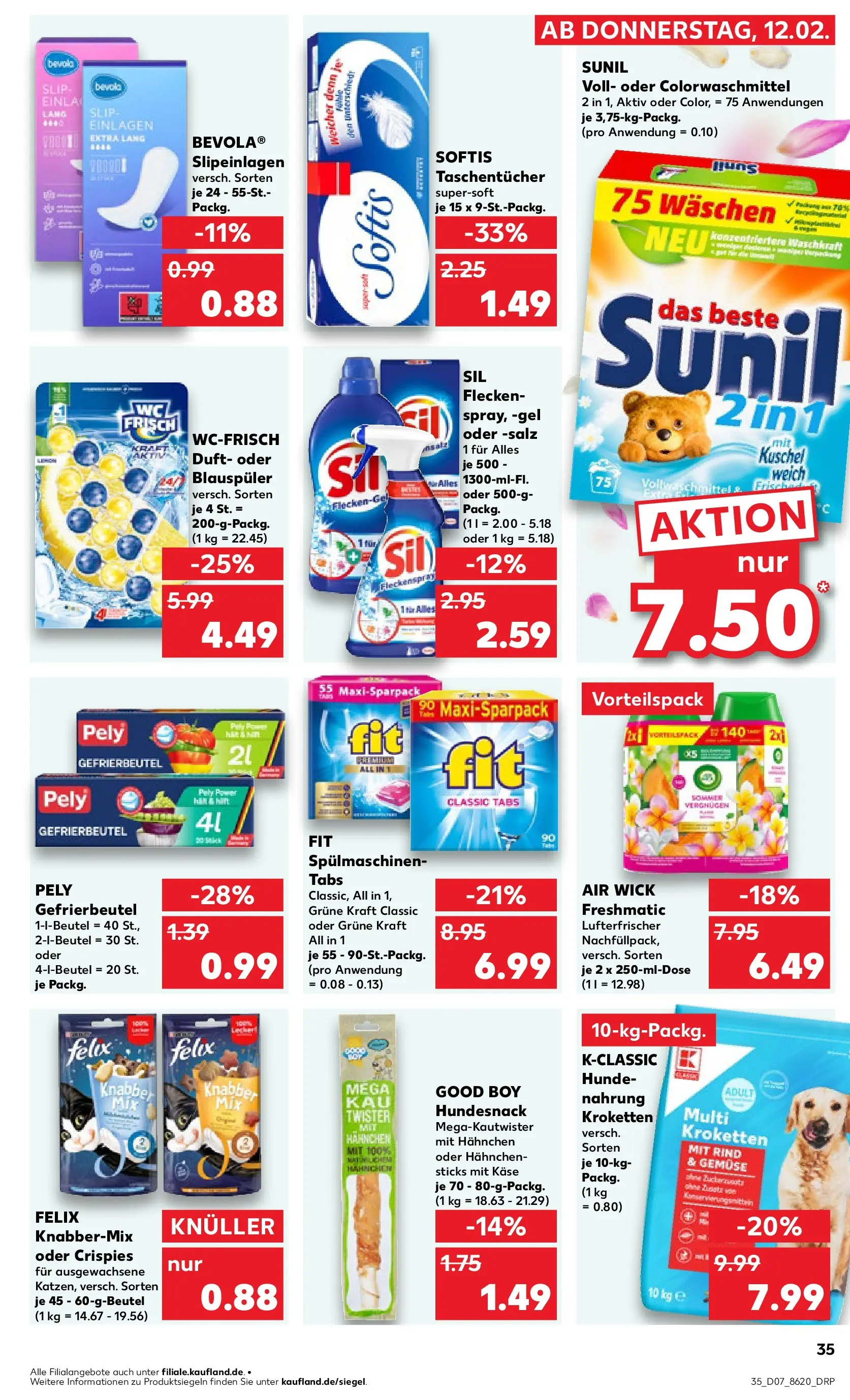 Prospekt Kaufland ab 16.02.2026 » Angebote Online zum Blättern | Seite: 35 | Produkte: Hahnchen, Käse, Duft, Slip