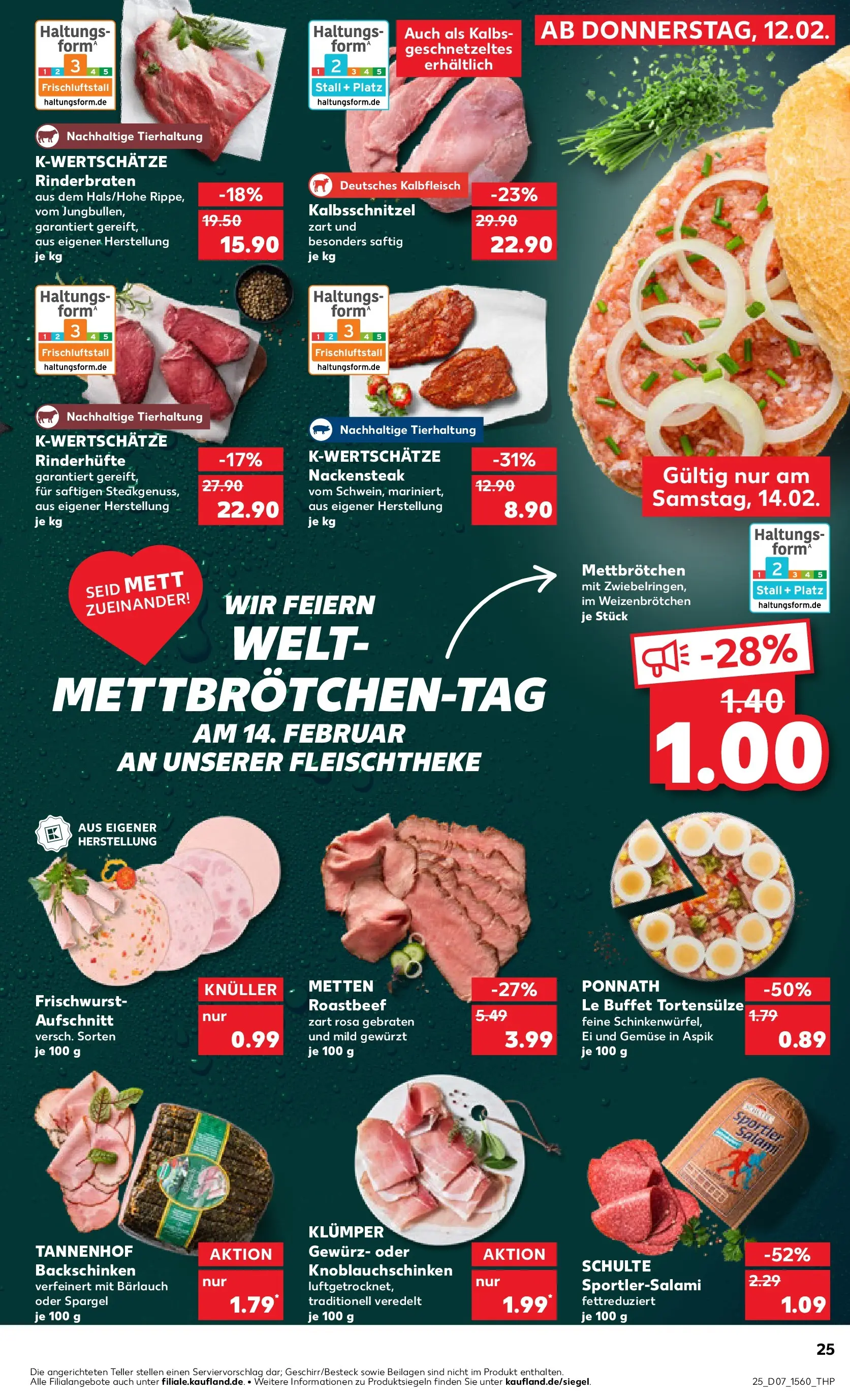 Prospekt Kaufland ab 16.02.2026 » Angebote Online zum Blättern | Seite: 25 | Produkte: Rinderbraten, Spargel, Gemüse, Steak