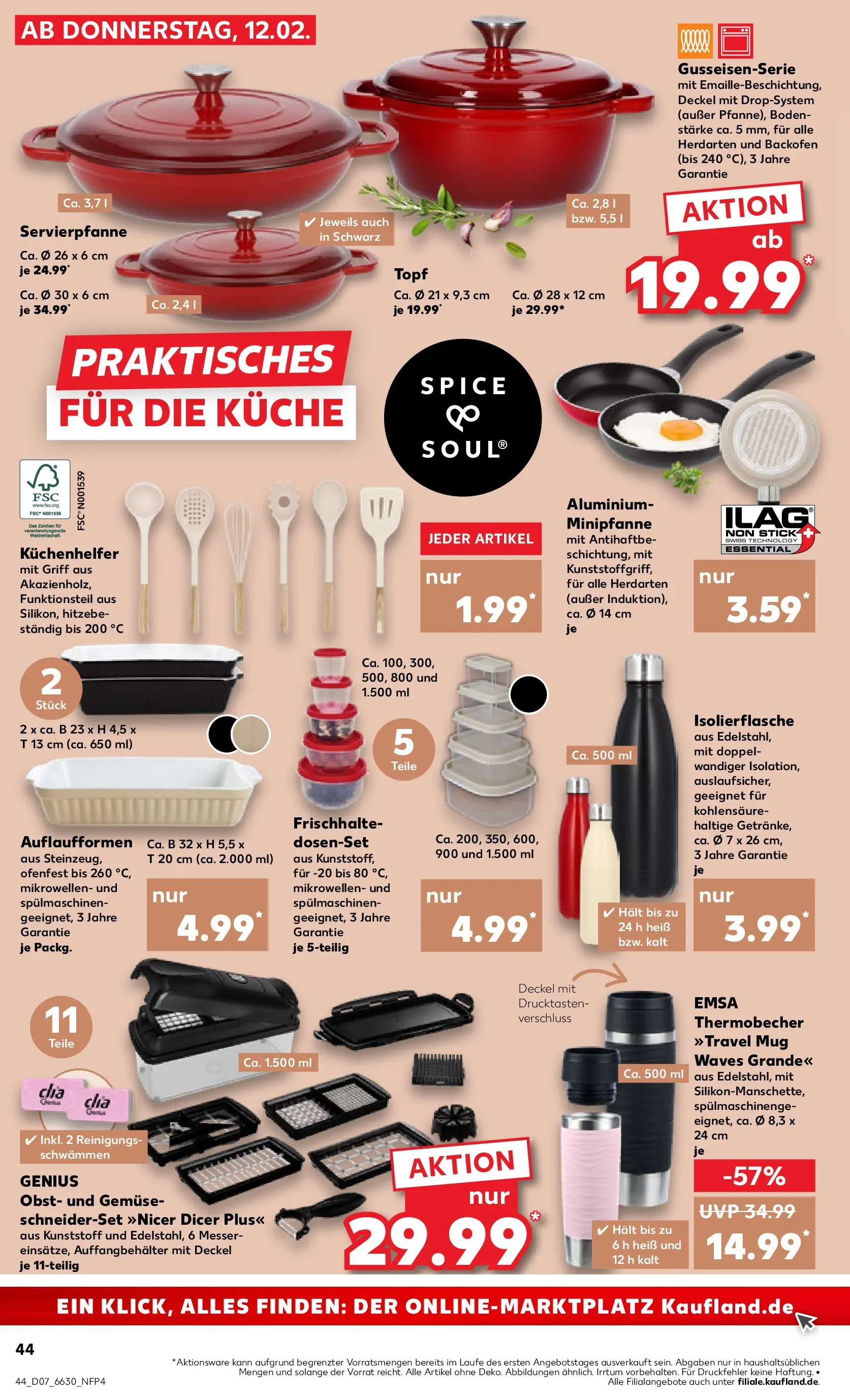 Prospekt Kaufland ab 16.02.2026 » Angebote Online zum Blättern | Seite: 44 | Produkte: Küche, Gemüse, Obst, Backofen