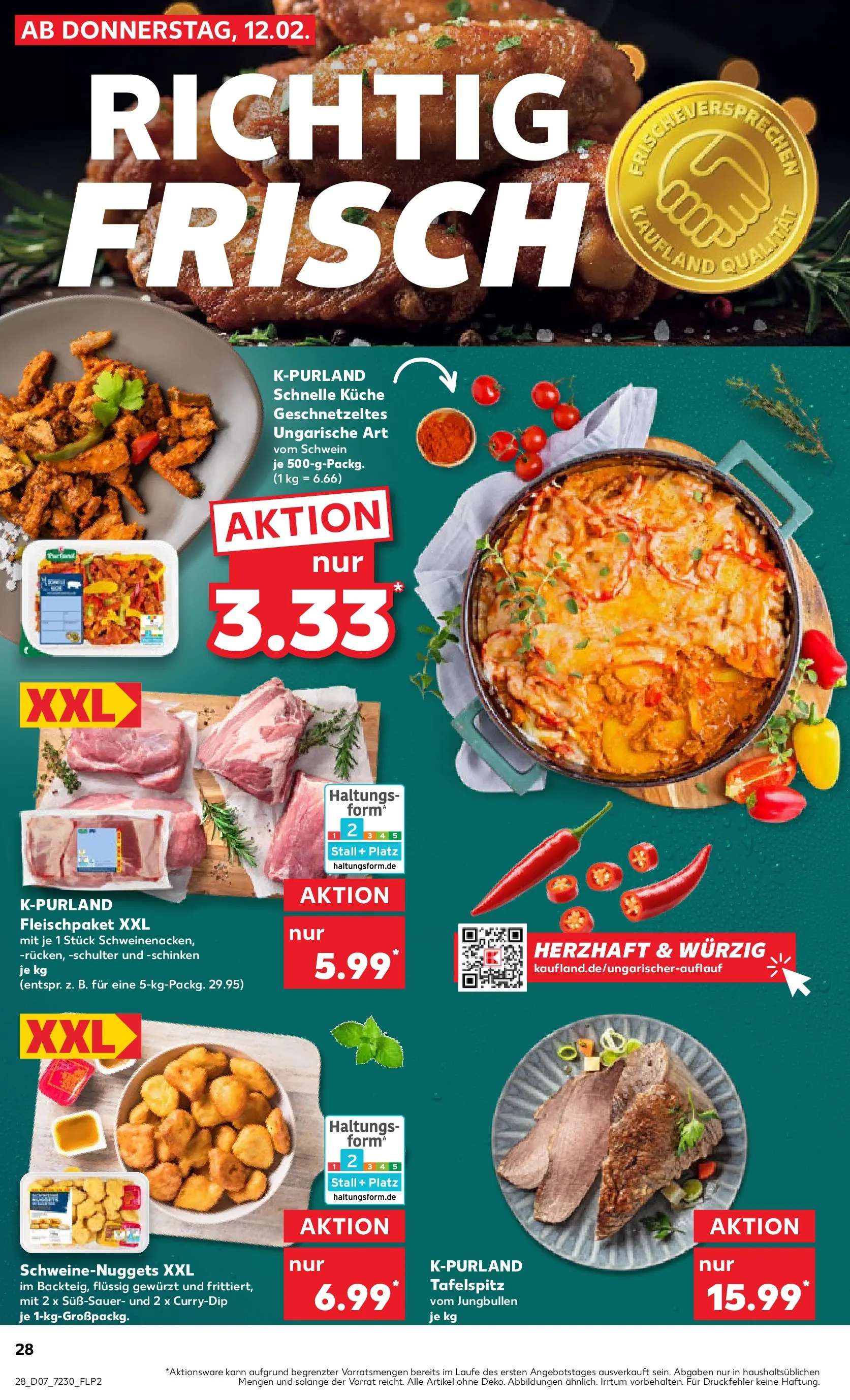 Prospekt Kaufland ab 16.02.2026 » Angebote Online zum Blättern | Seite: 28 | Produkte: Tafelspitz, Küche, Schweinenacken, Schinken