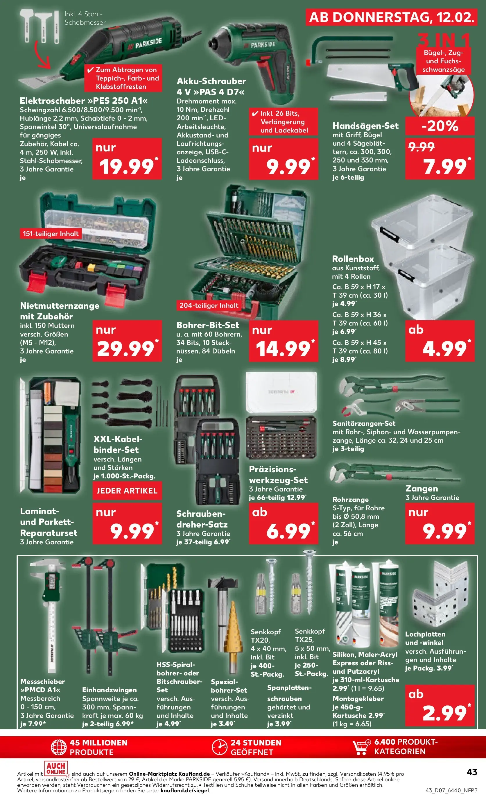 Prospekt Kaufland ab 16.02.2026 » Angebote Online zum Blättern | Seite: 43 | Produkte: Kabel, Box, Akkuschrauber, Ladekabel