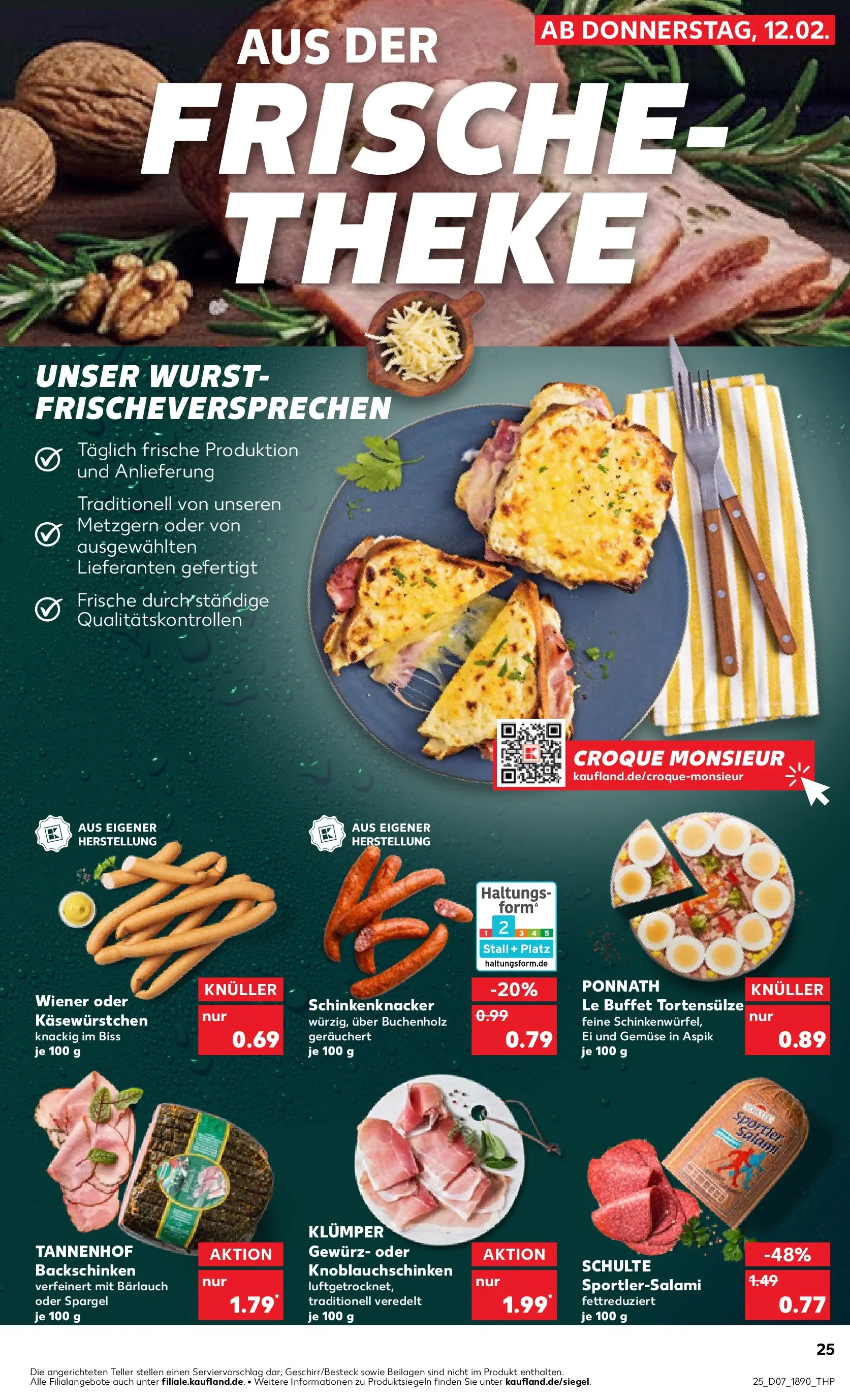 Prospekt Kaufland ab 16.02.2026 » Angebote Online zum Blättern | Seite: 25 | Produkte: Theke, Spargel, Gemüse, Salami