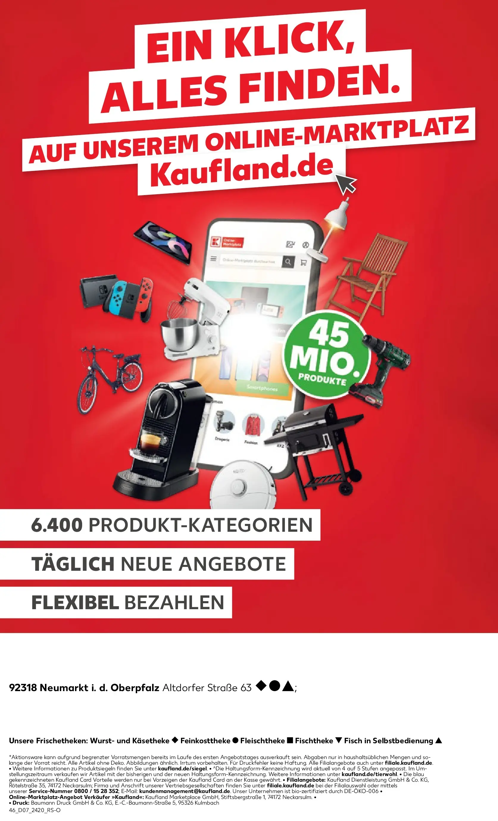 Prospekt Kaufland ab 16.02.2026 » Angebote Online zum Blättern | Seite: 46 | Produkte: Kaffeemaschine, Lampe, Wurst, Smartphone